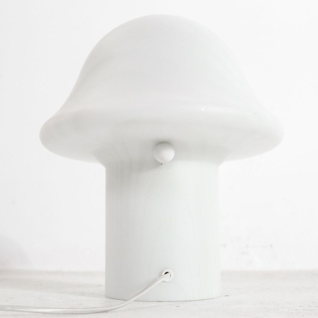 Glass Mushroom Table Lamp by Peil & Putzler 1970s For Sale 1