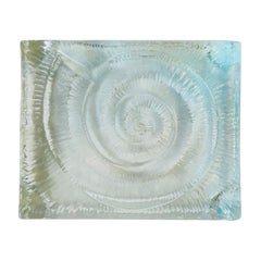 Vintage Glass Nautilus Seashell Dish