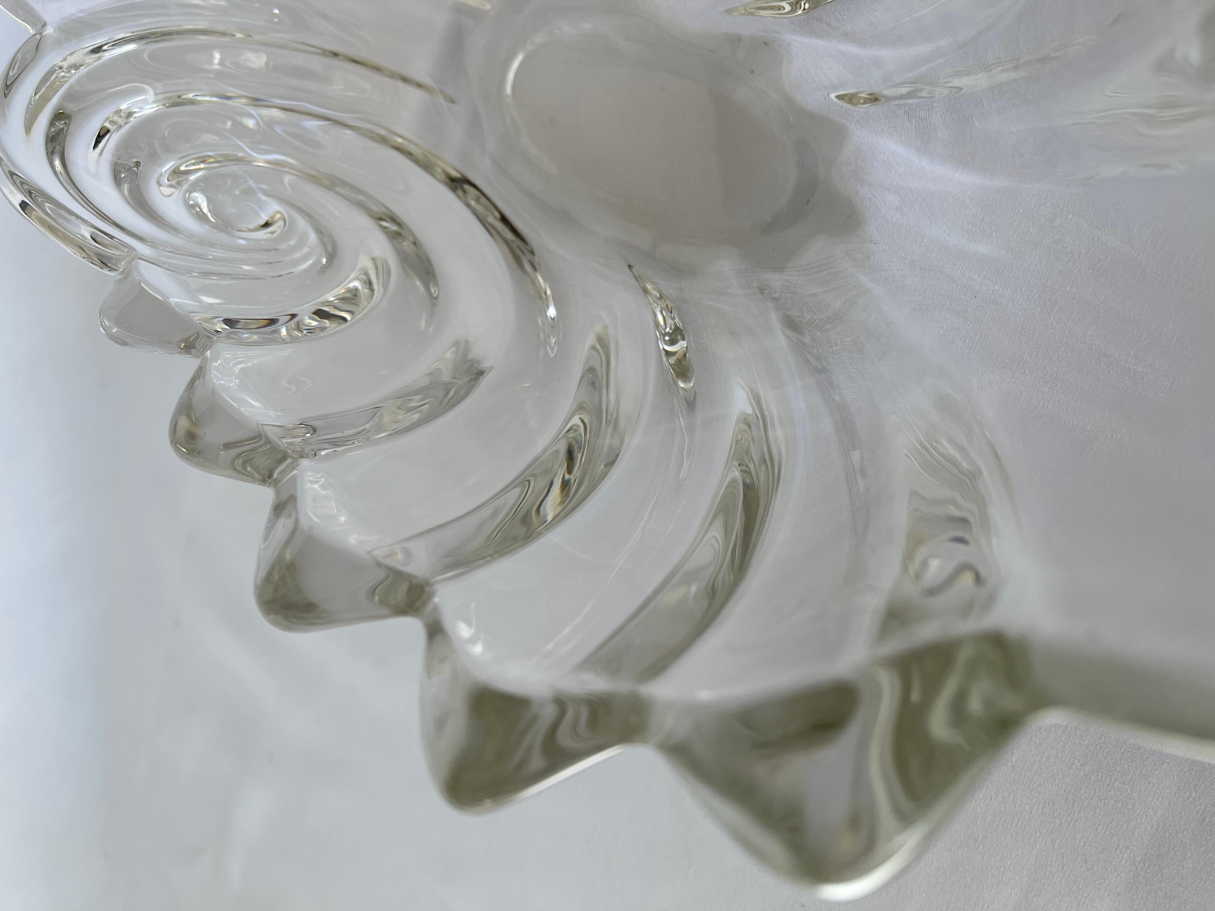 Late 20th Century German Crystal Nautilus Shell Centrepiece Serving Bowl 6