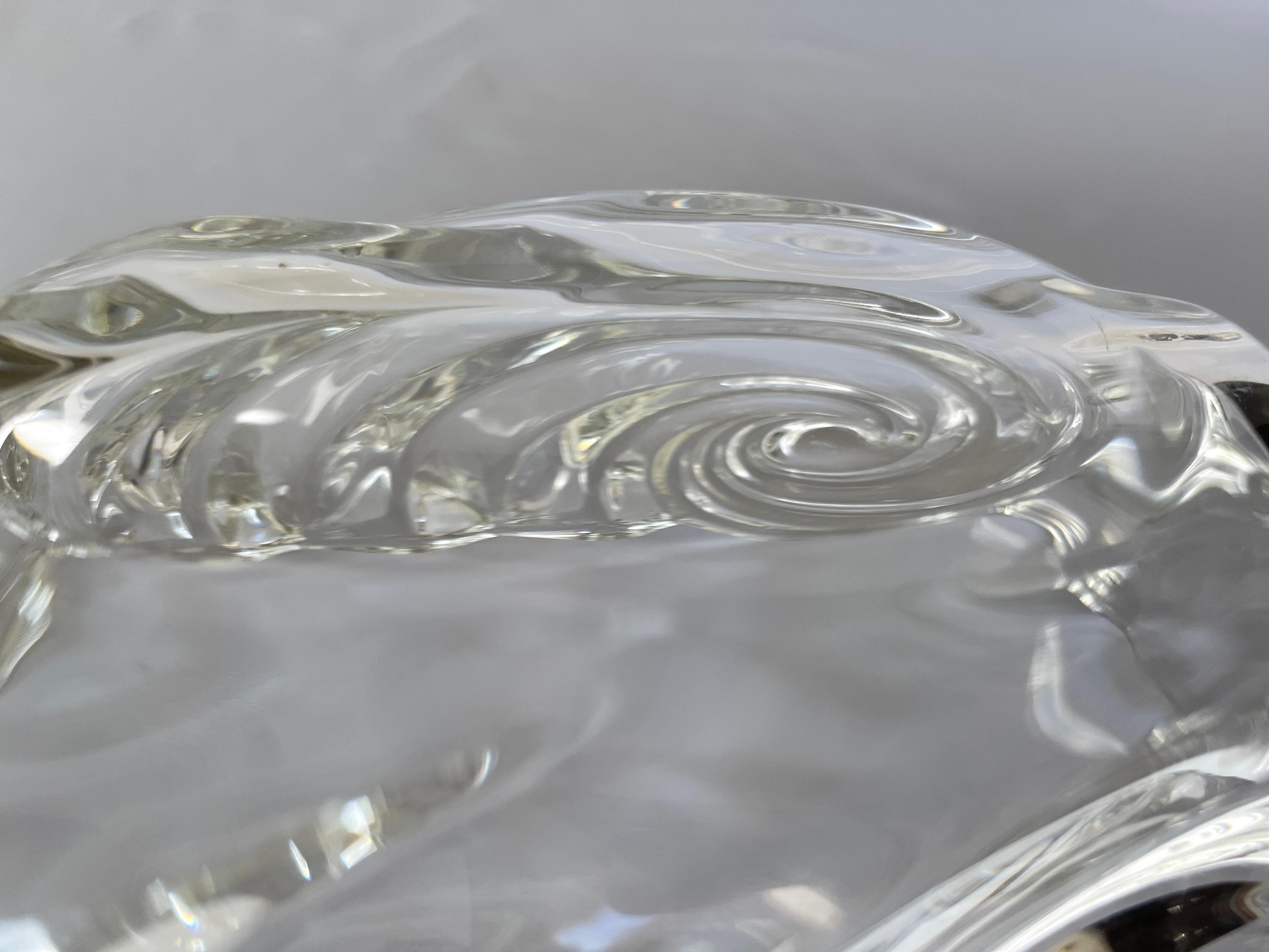 Late 20th Century German Crystal Nautilus Shell Centrepiece Serving Bowl 8