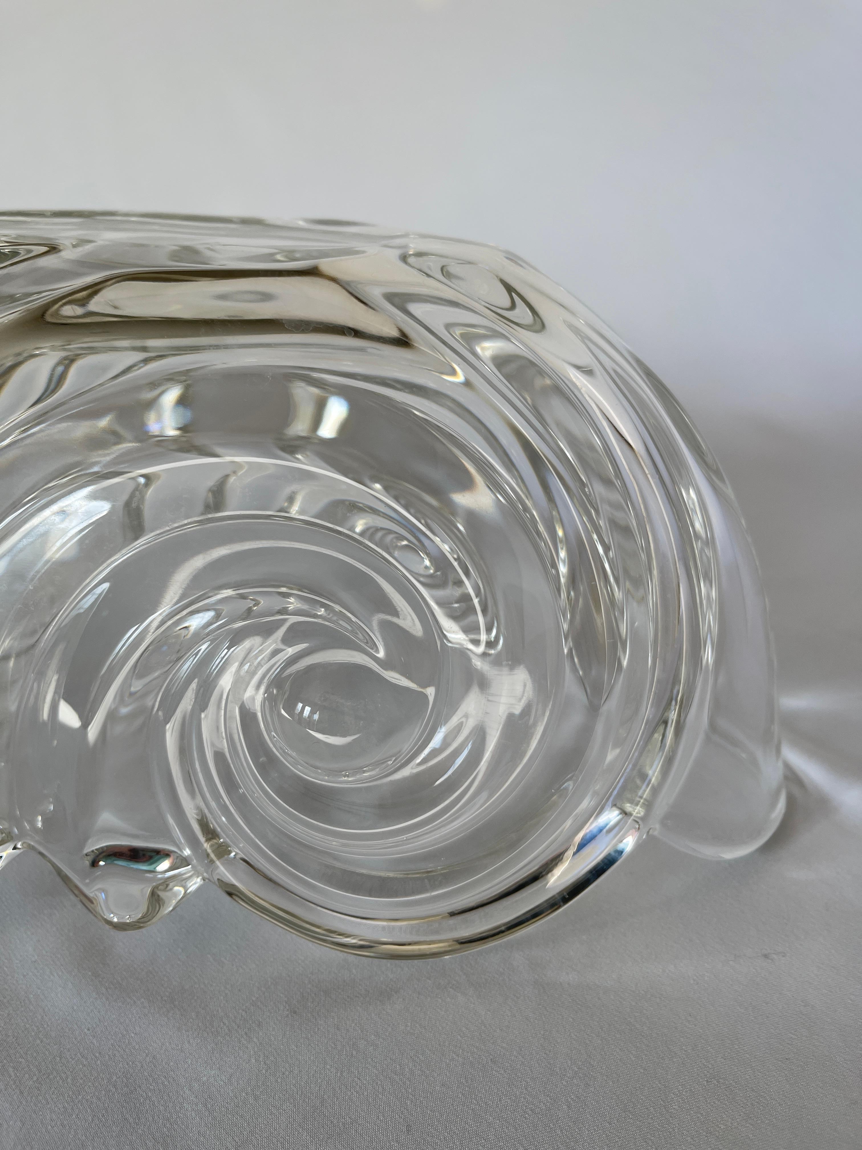 Late 20th Century German Crystal Nautilus Shell Centrepiece Serving Bowl 9