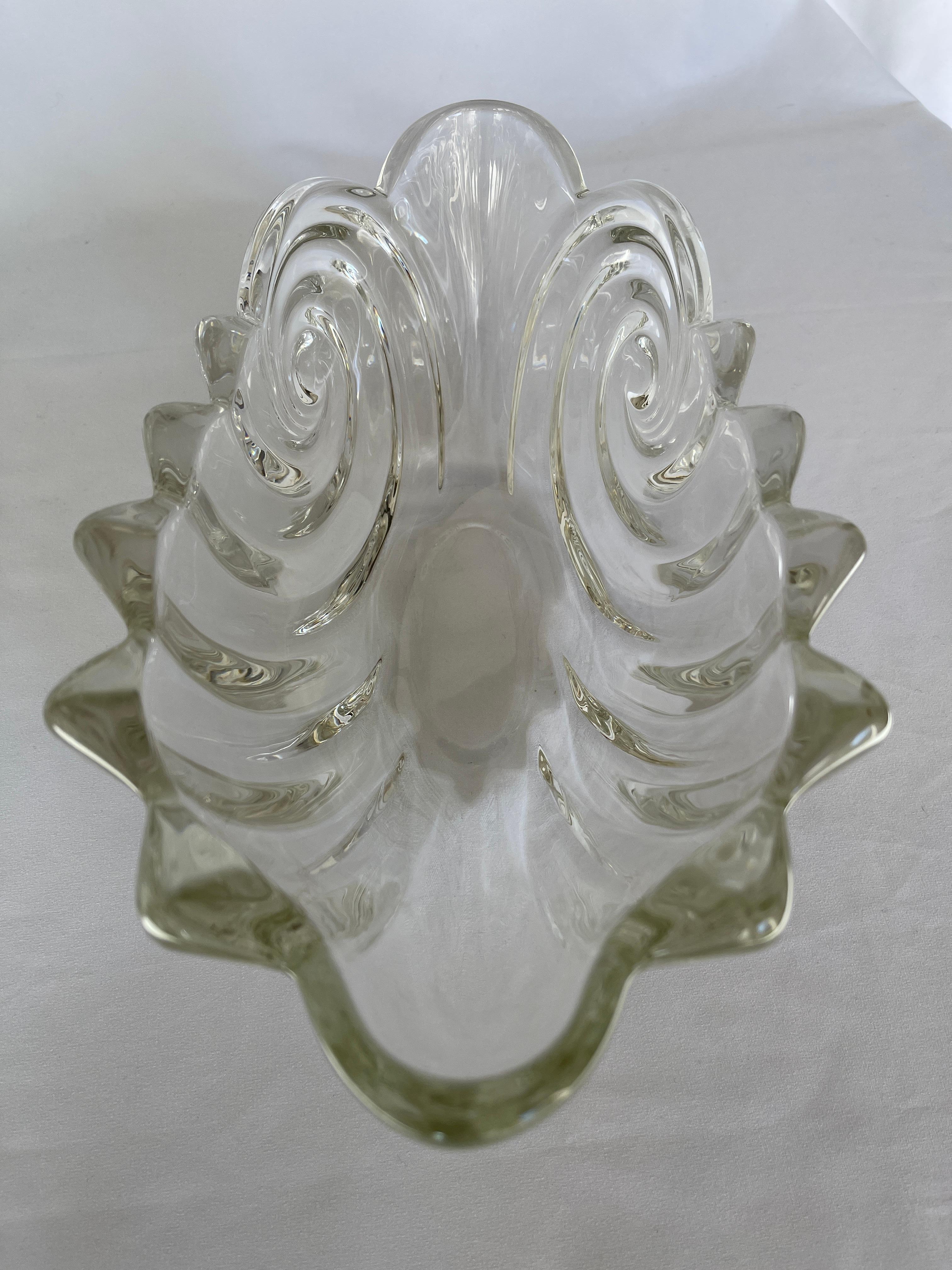 Late 20th Century German Crystal Nautilus Shell Centrepiece Serving Bowl 4