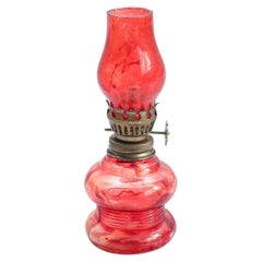 Glass Oil Lamp, circa 1950
