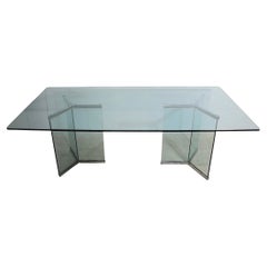 Glass on Glass Dining Table by Irving Rosen for The Pace Collection, C. 1970's
