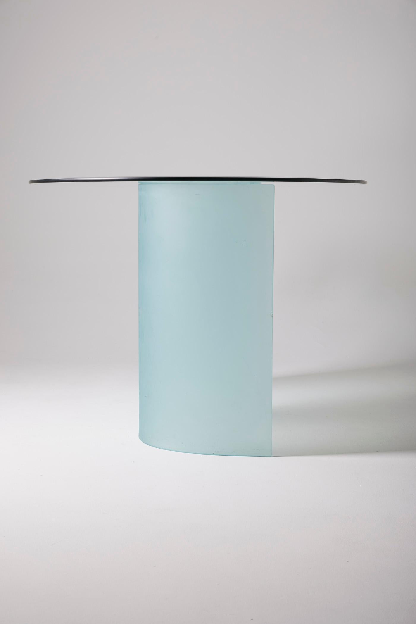 Glass oval dining table 3