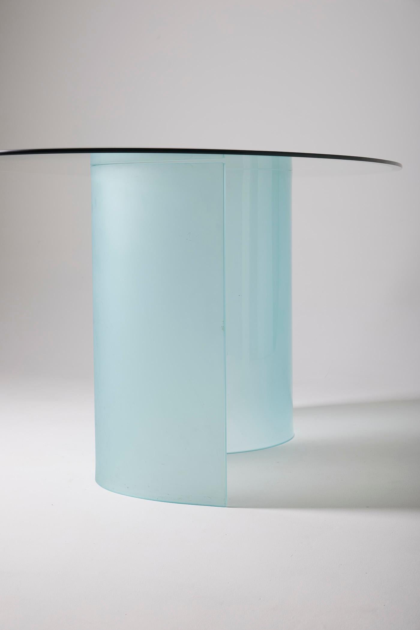 Glass oval dining table 4