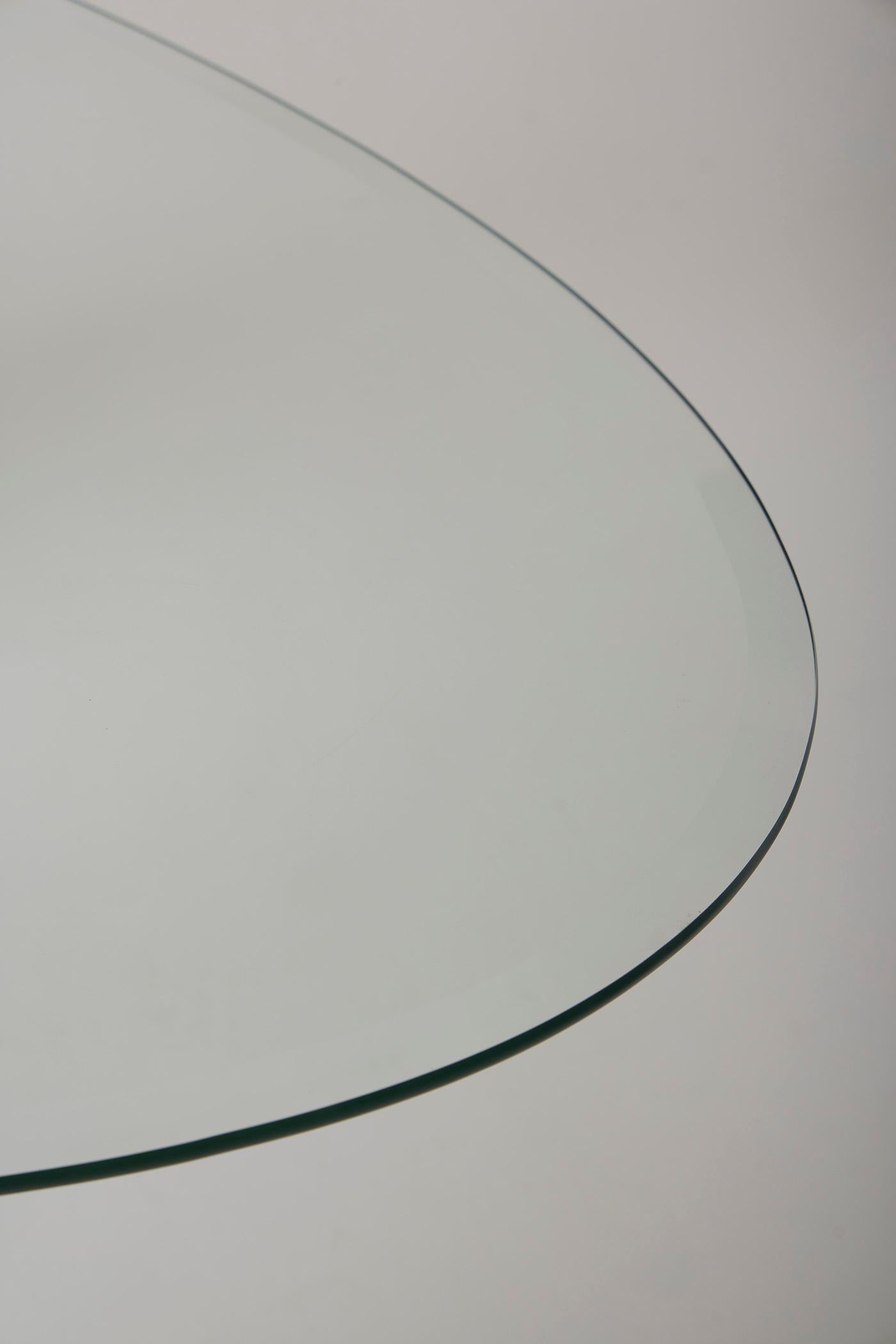 Late 20th Century Glass oval dining table
