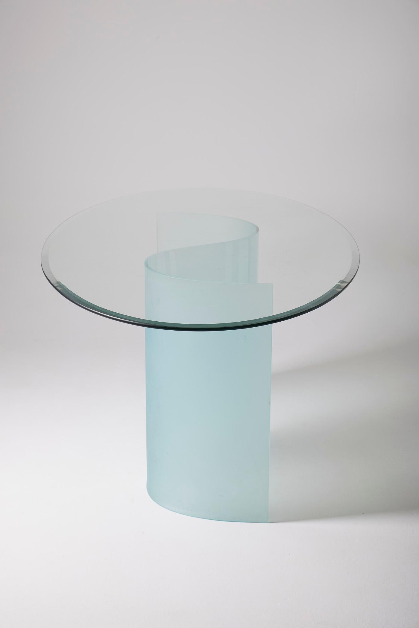 Glass oval dining table 2