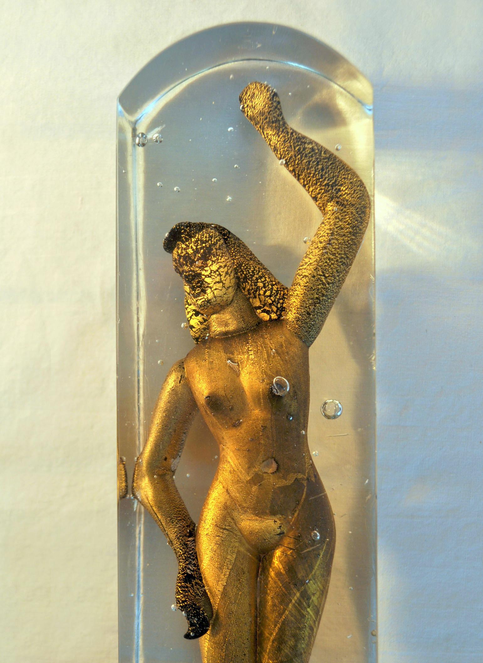 Glass Paperweight by Alfredo Barbini, ‘Nudo nel Aqua’, 1949 In Excellent Condition In London, GB