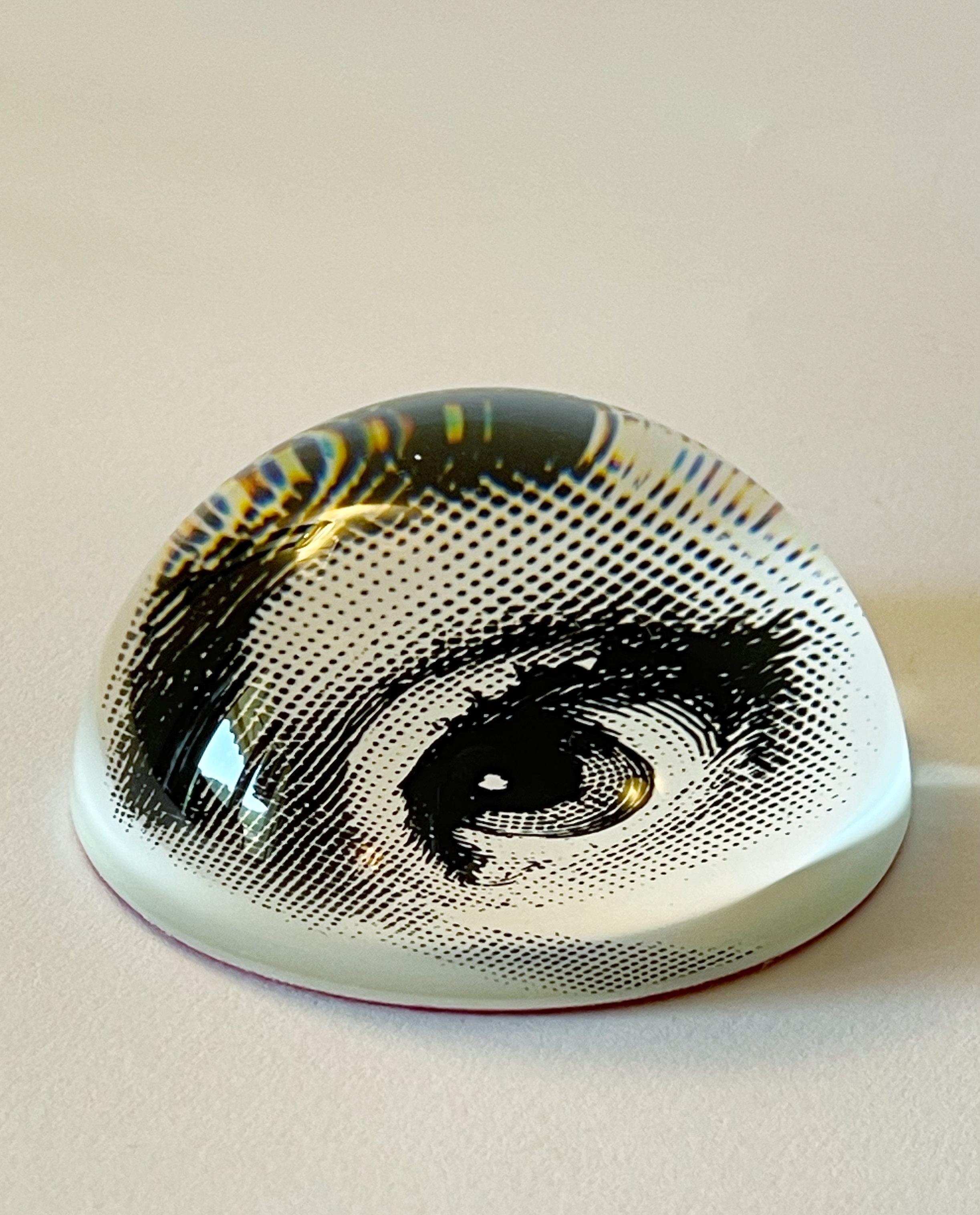 Mid-Century Modern Glass Paperweight by Fornasetti