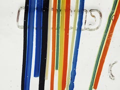 Glass paperweight with Churba vitrofusion technique