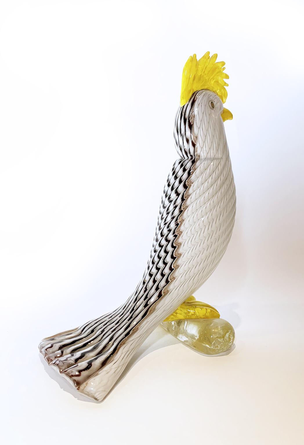 Glass Parrot-Shaped Sculpture, Dino Martens, Venice, Aureliano Toso, 1953-1956 In Excellent Condition For Sale In Milano, IT