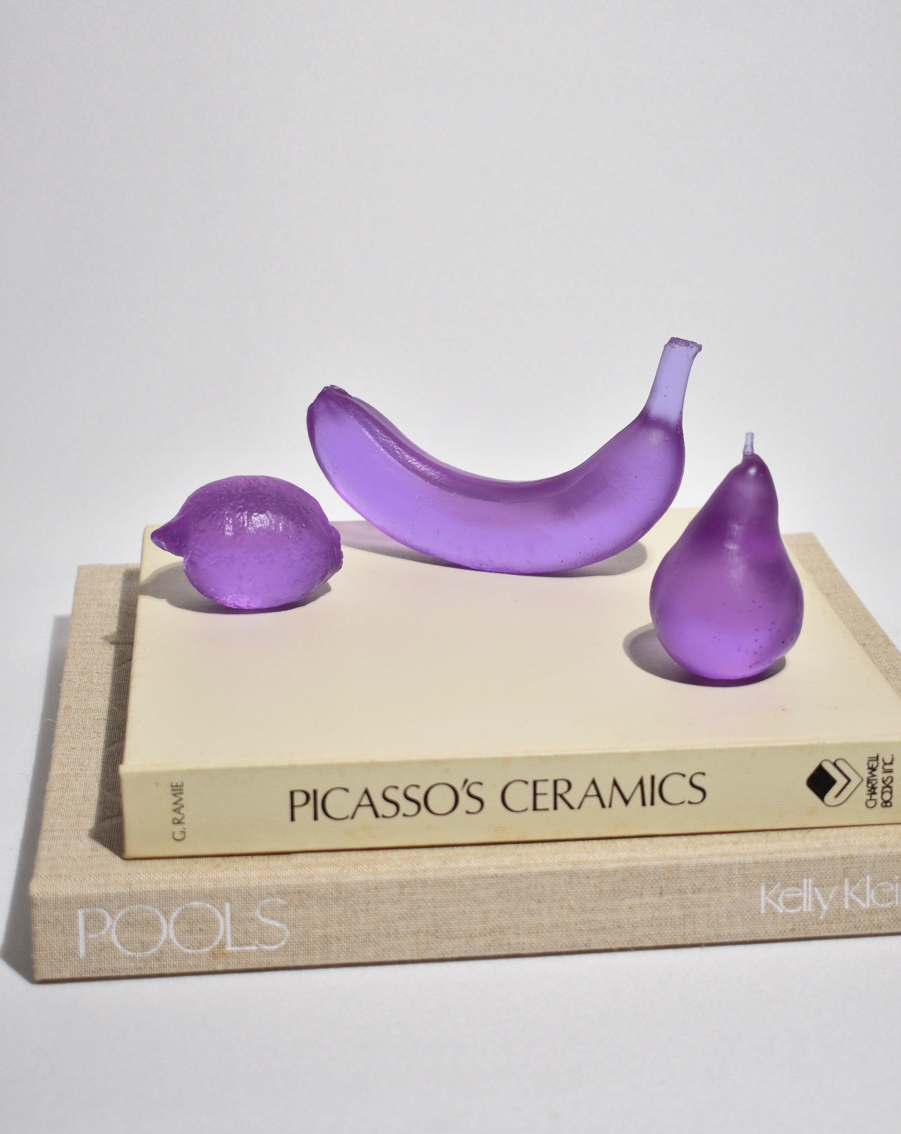 Modern Glass Pear in Lilac