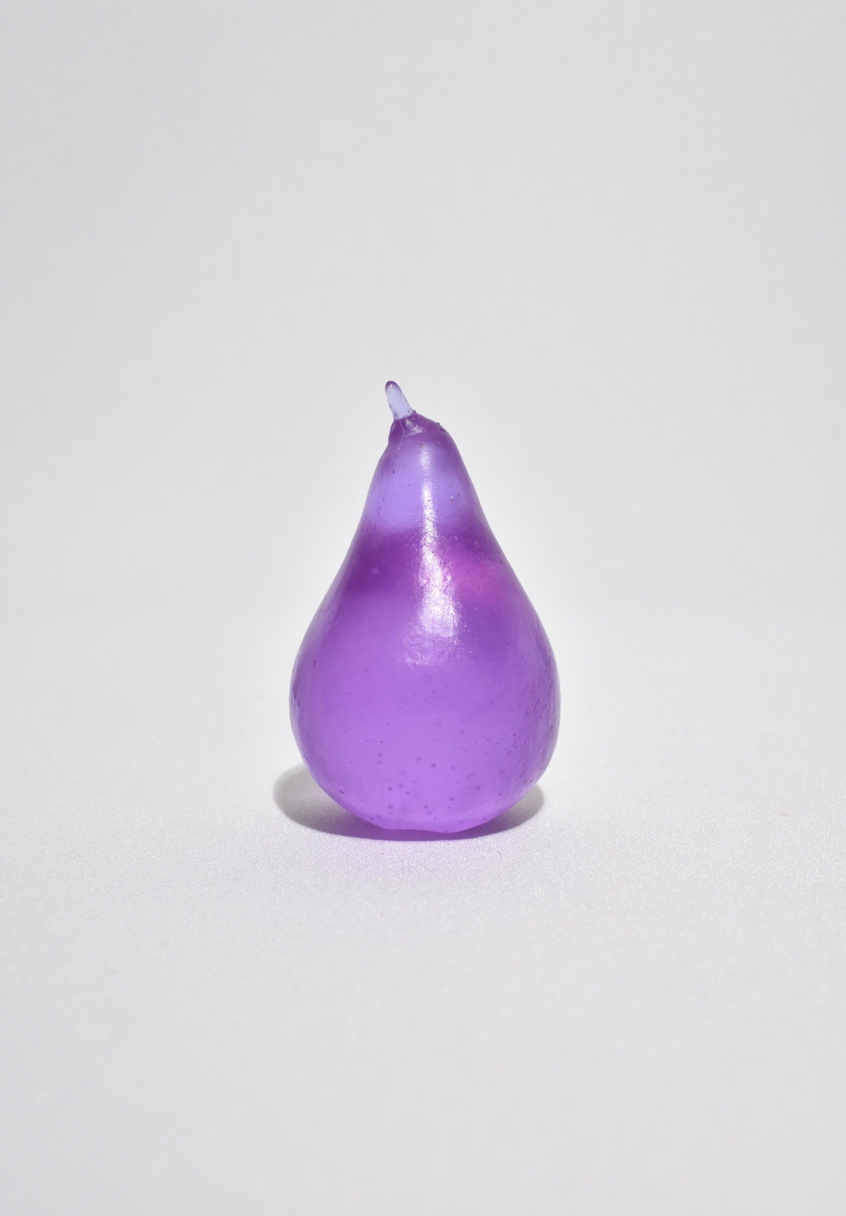 Contemporary Glass Pear in Lilac