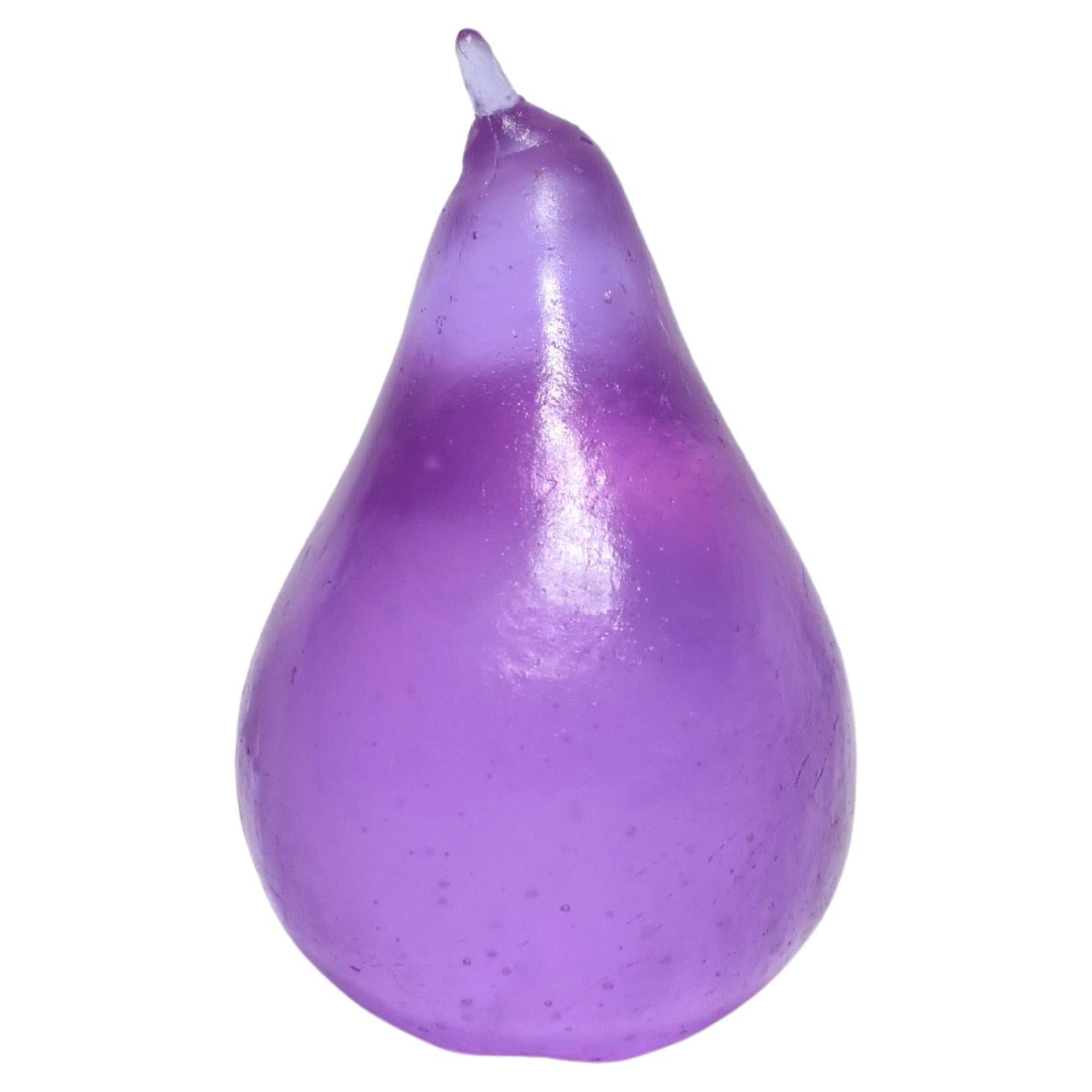 Poire en verre en lilas