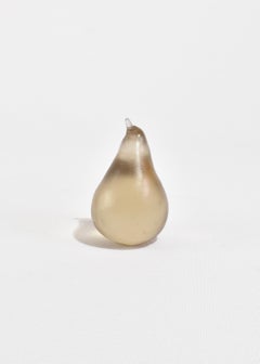 Glass Pear in Pale Bronze