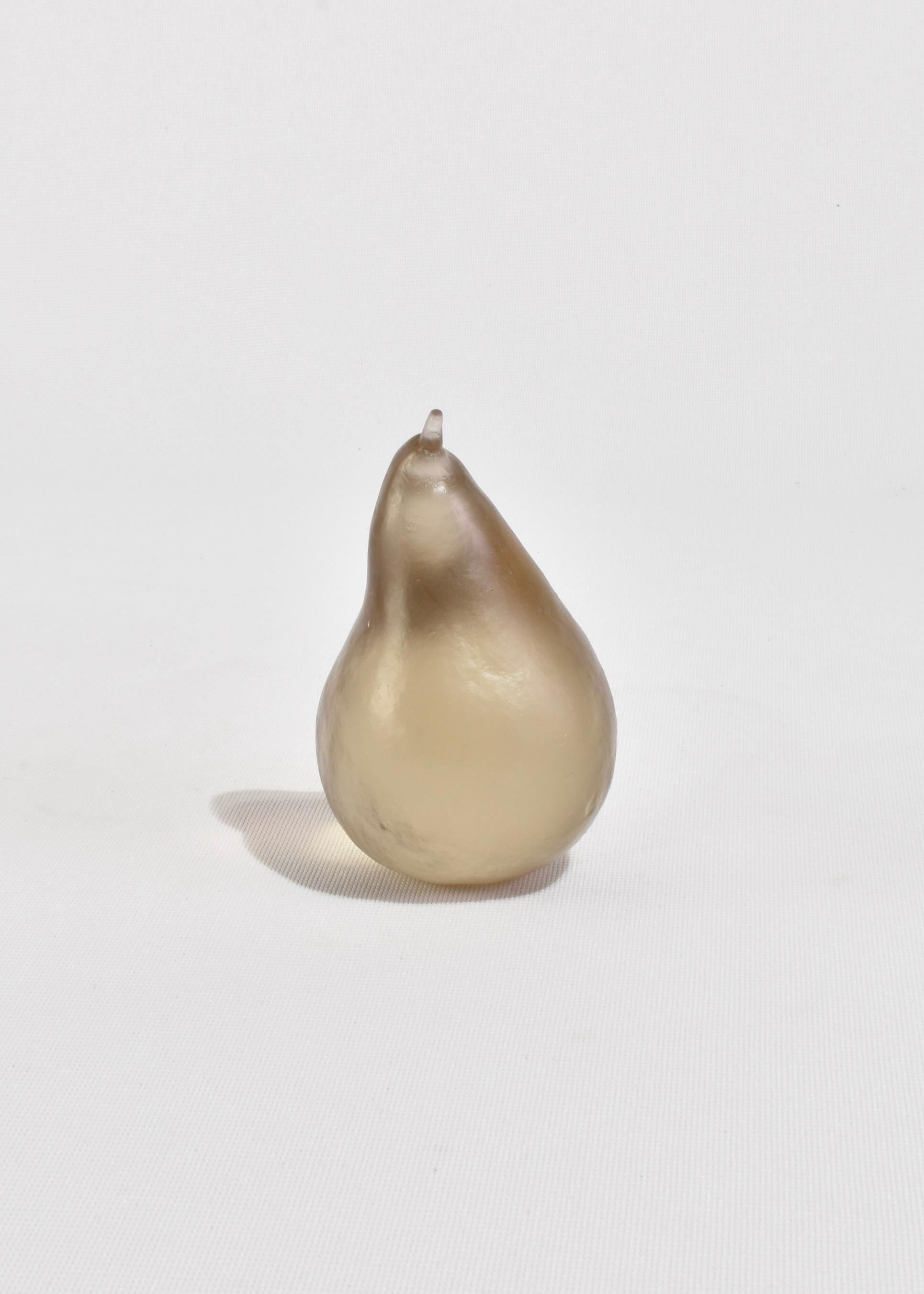 Modern Glass Pear in Pale Bronze For Sale