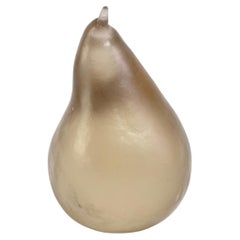Glass Pear in Pale Bronze