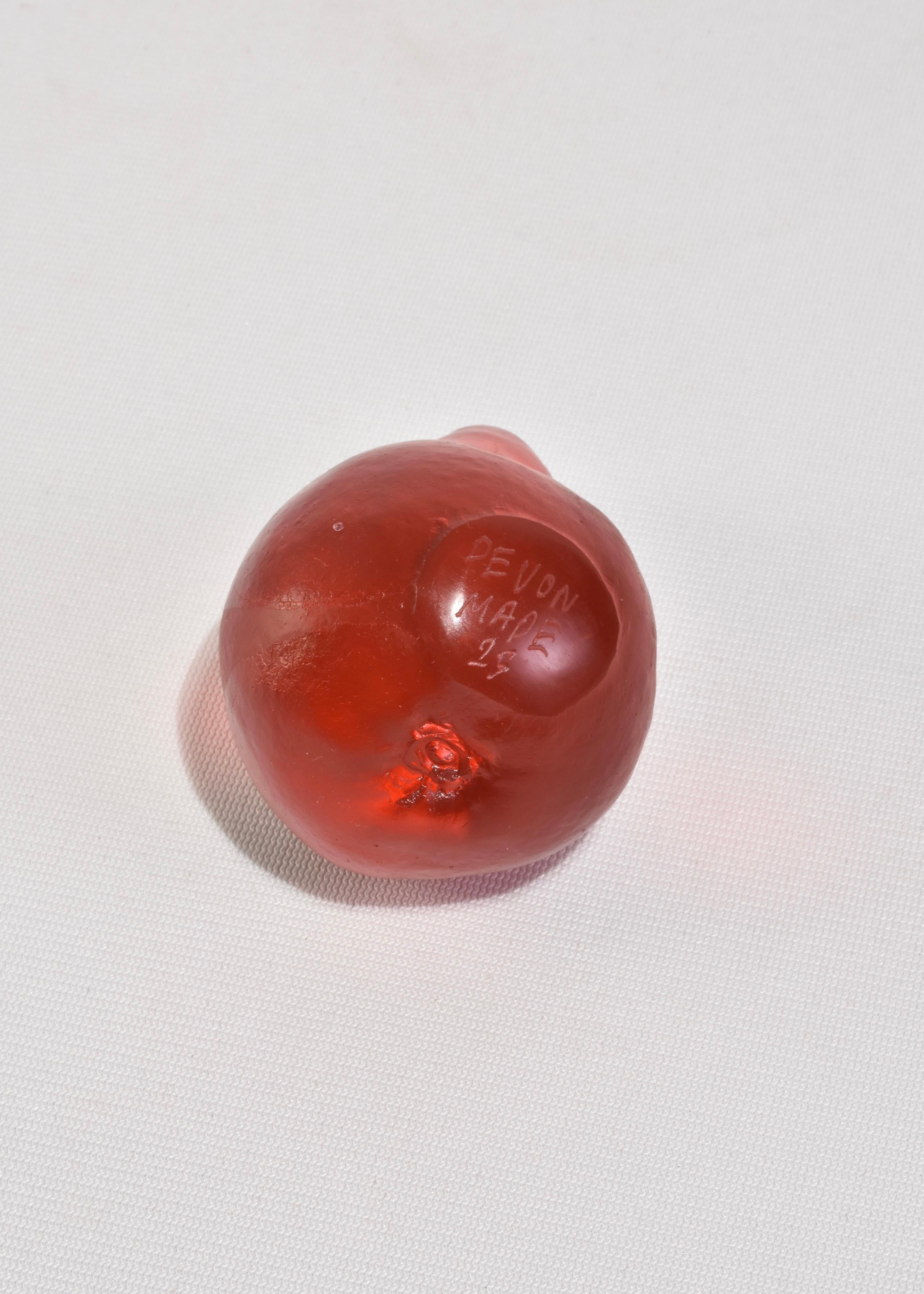 Crystal Glass Pear in Ruby For Sale