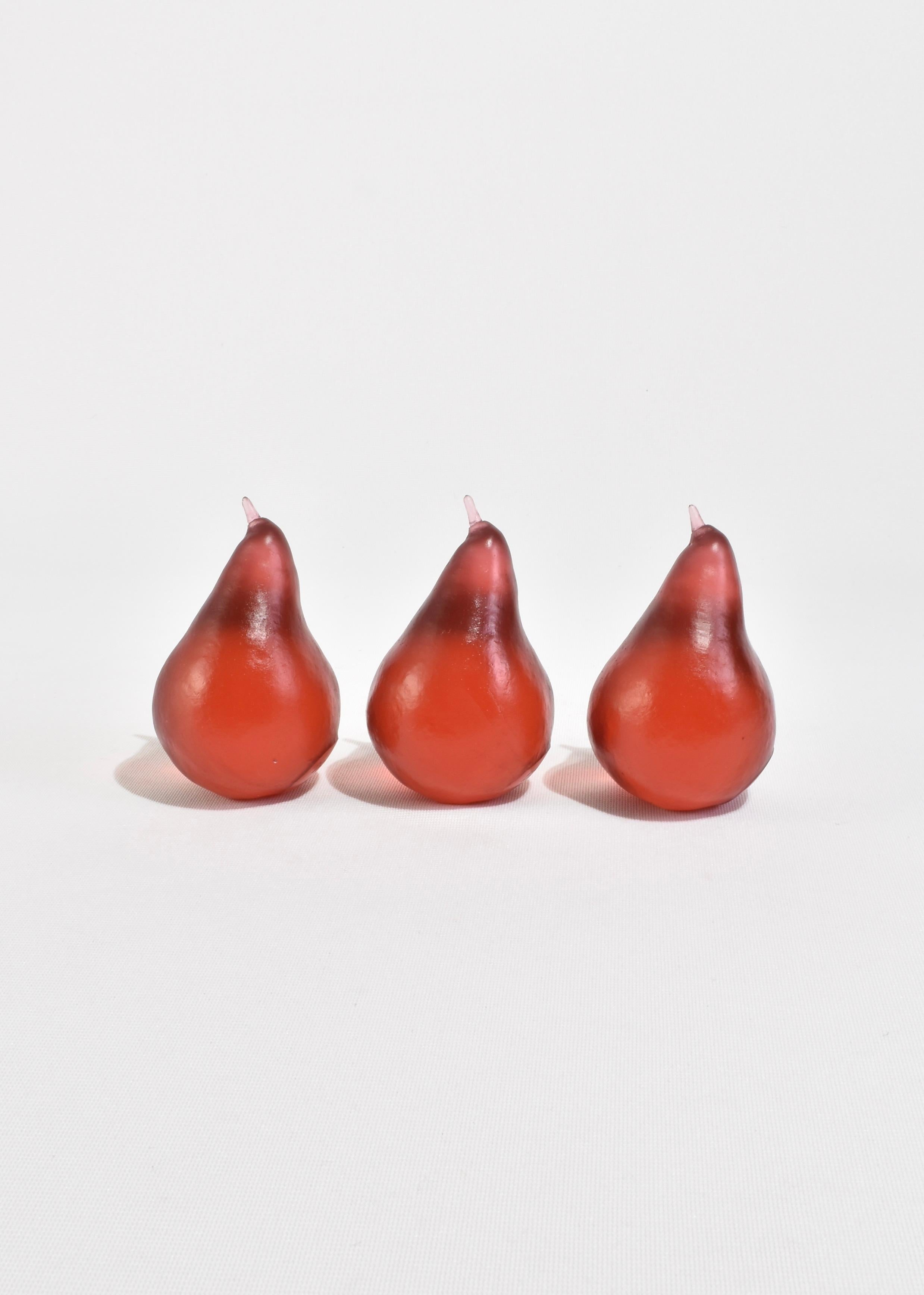 Glass Pear in Ruby For Sale 1