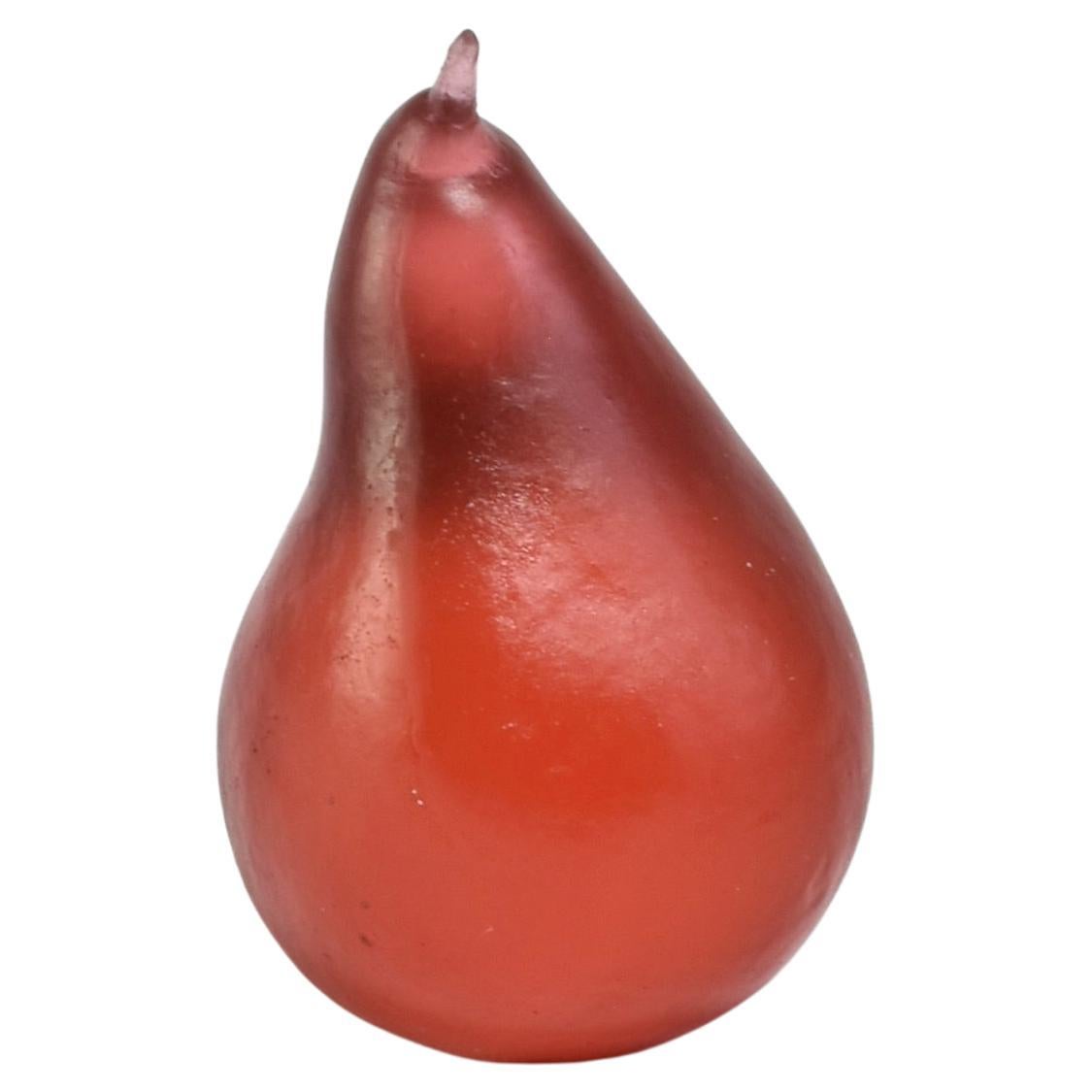 Glass Pear in Ruby