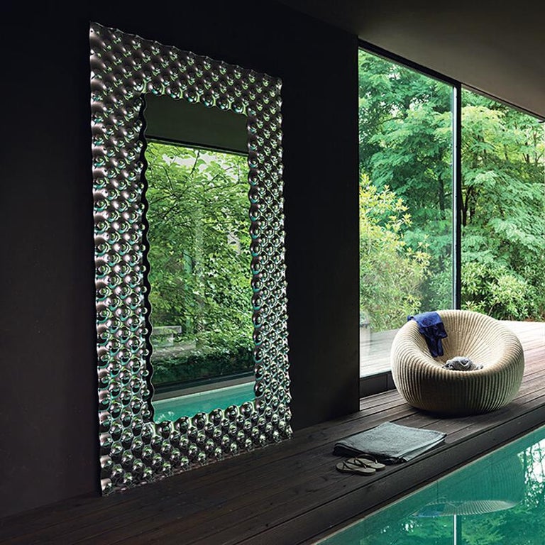 Glass Pearl Rectangular Mirror For Sale at 1stDibs price of mirror glass, 6mm mirror glass