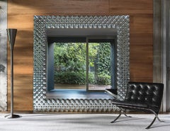 Glass Pearl Square Mirror