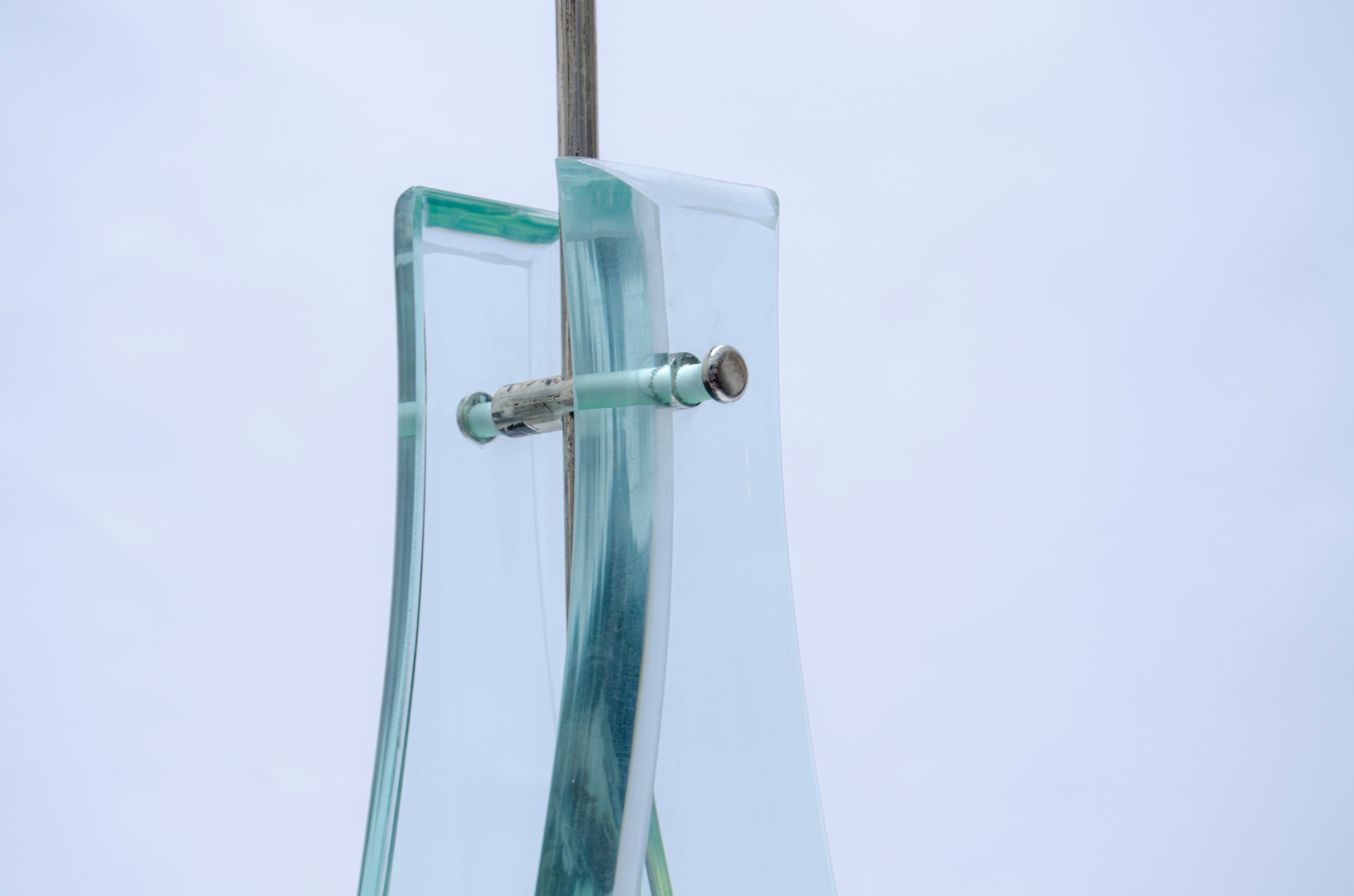 Mid-20th Century Glass Pendandt by Max Ingrand for Fontana Arte For Sale