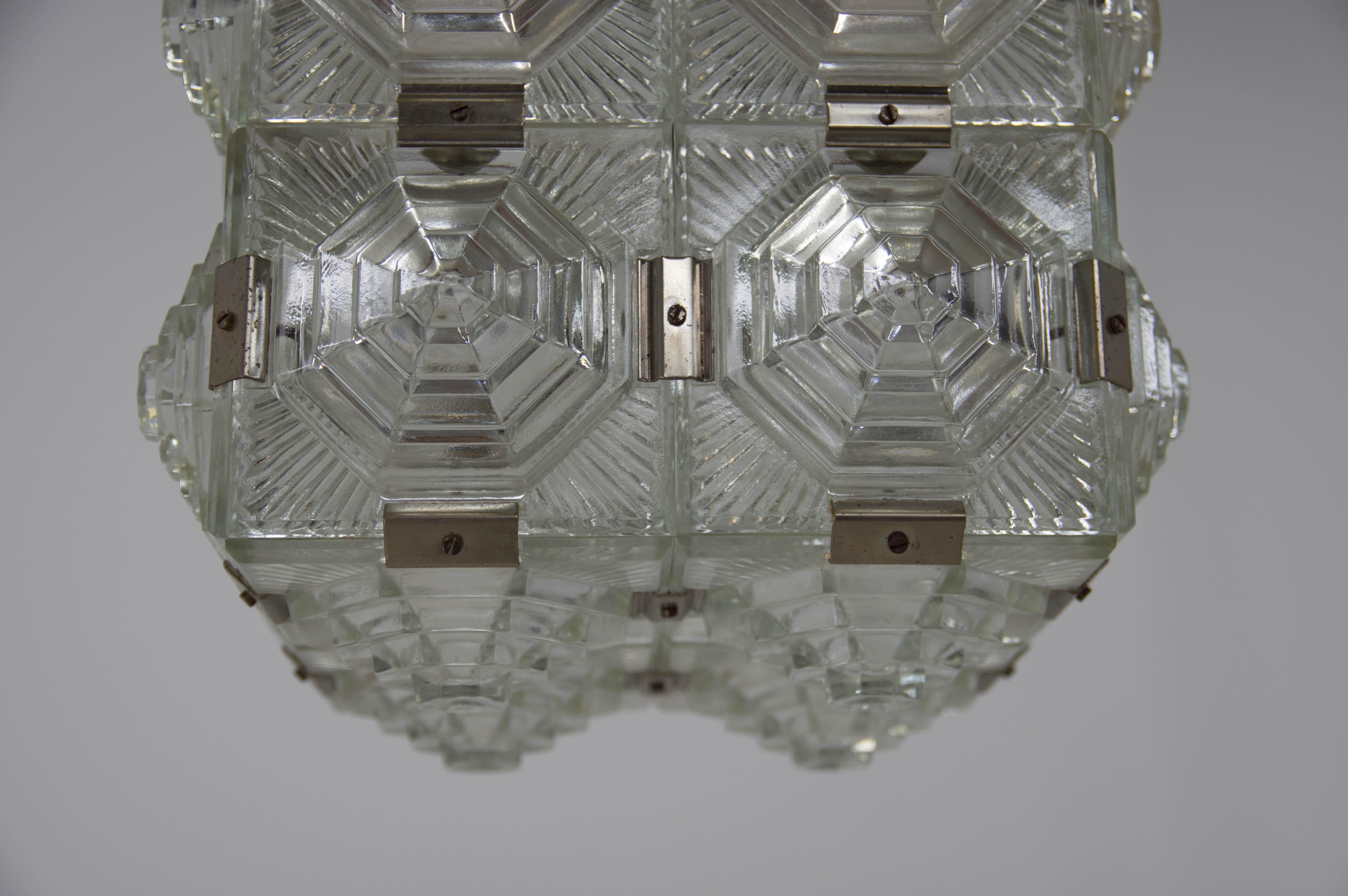 Glass Pendant by Kamenicky Senov, 1960s For Sale 4