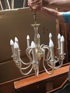 Lampe à suspension en verre dans le style de Murano, vers 1960