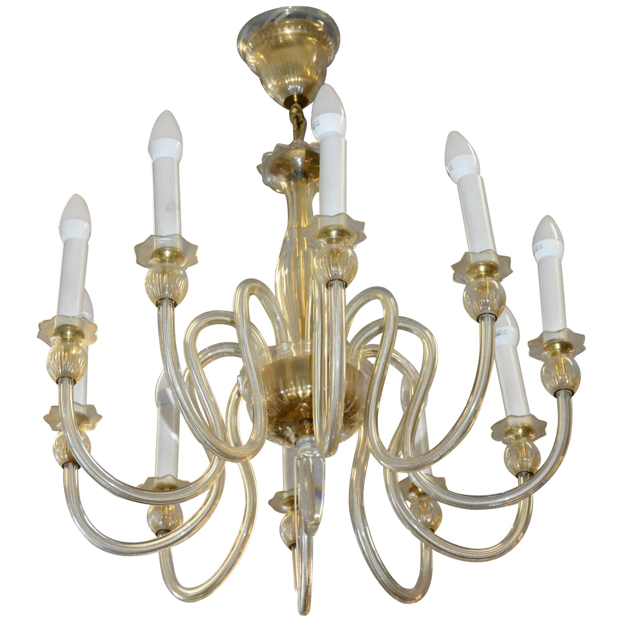 Lampe à suspension en verre dans le style de Murano, vers 1960 en vente