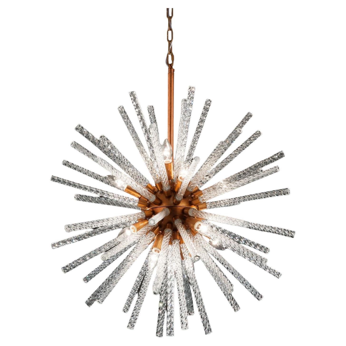 Glass Pendant Lamp by Aver For Sale
