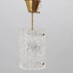 Lampada a sospensione in vetro di Carl Fagerlund per Orrefors, Svezia, anni '60