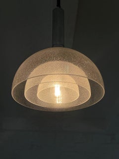 Glass Pendant Lamp by Carlo Nason for Mazzega, Italy 1970s