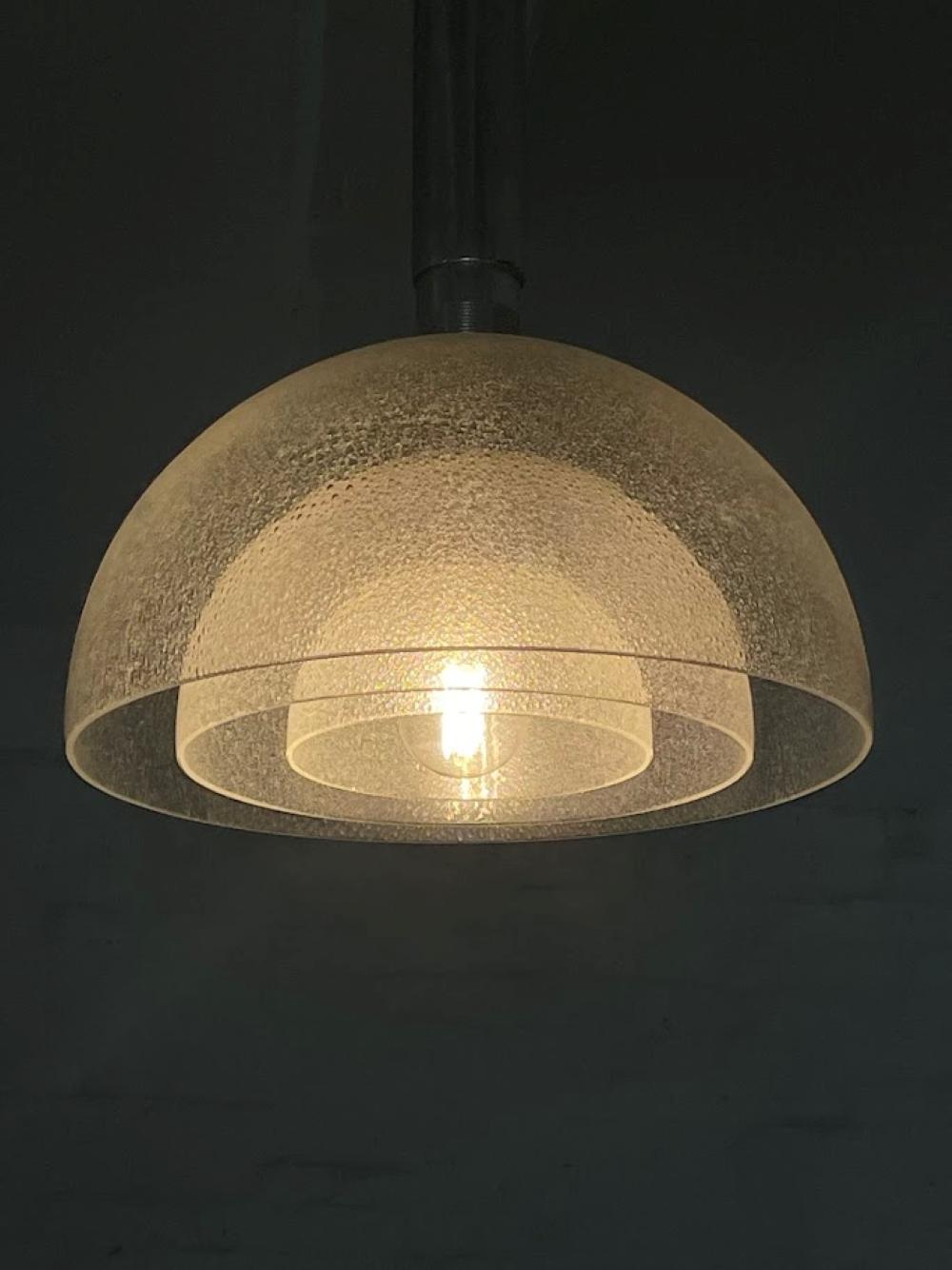 Lampada a sospensione in vetro di Carlo Nason per Mazzega, Italia, anni '70 In condizioni buone in vendita a Debrecen, HU