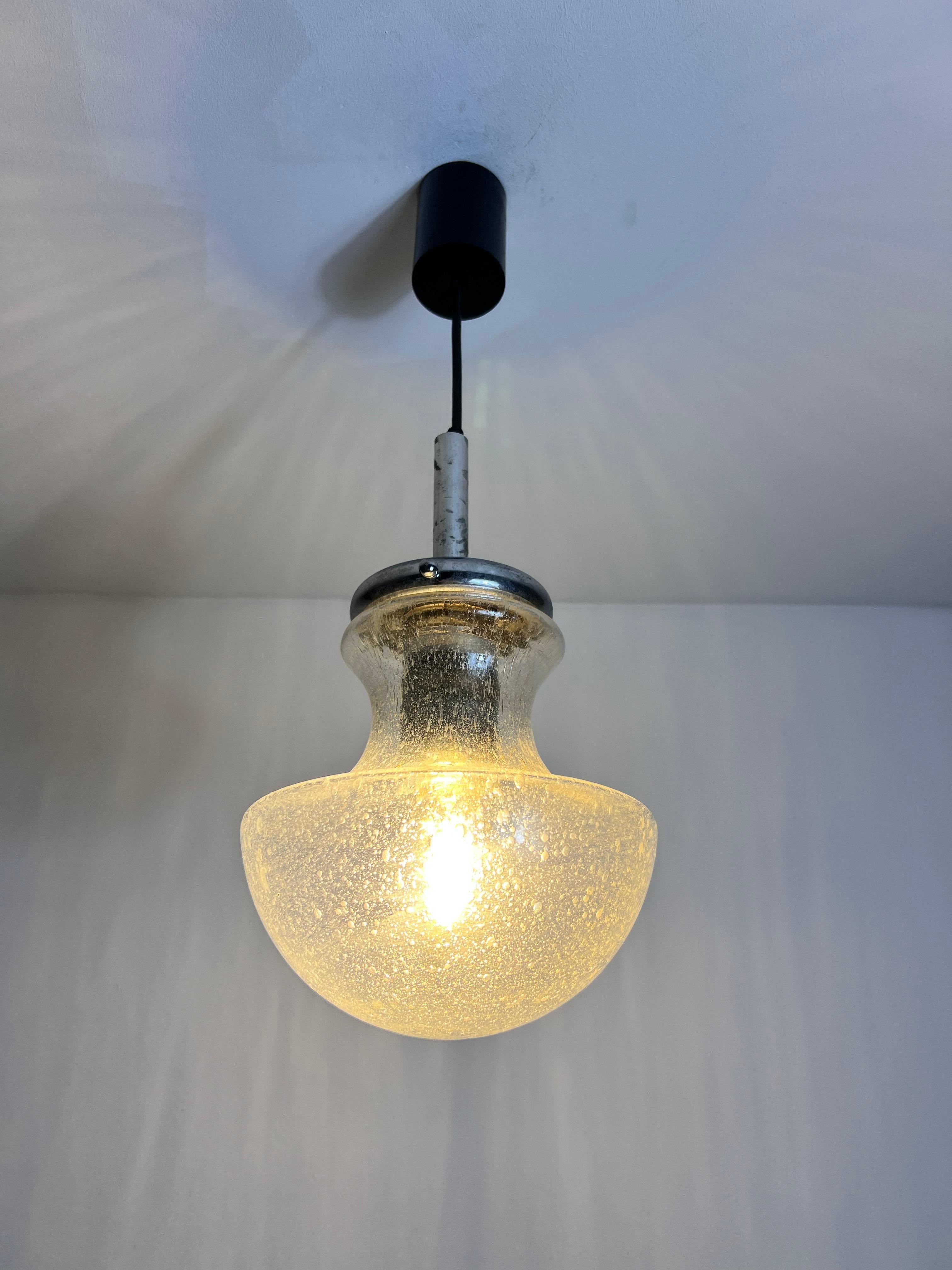 Glass Pendant Lamp by Doria, 1960s, Germany For Sale 3