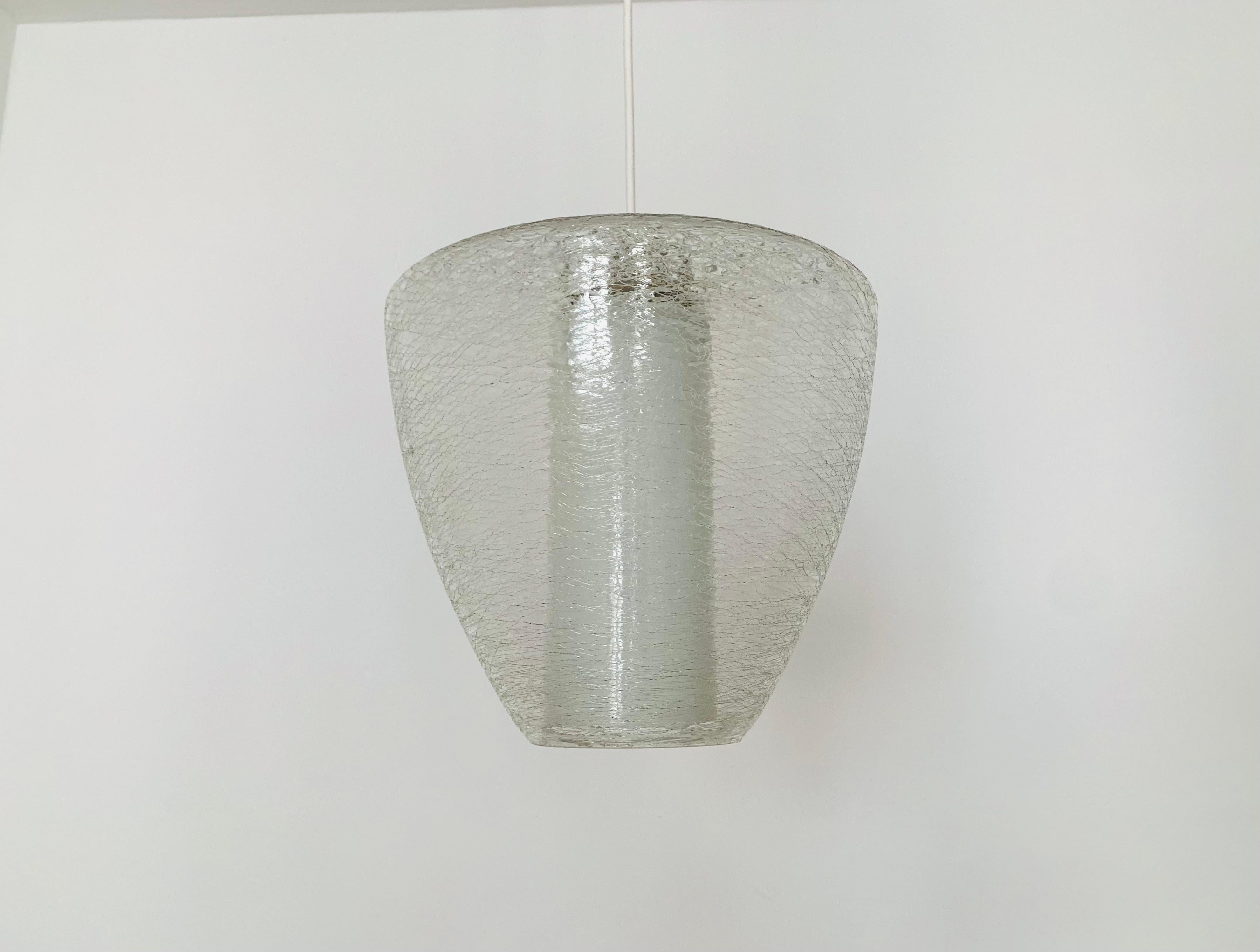 Mid-Century Modern Glass pendant lamp by Doria