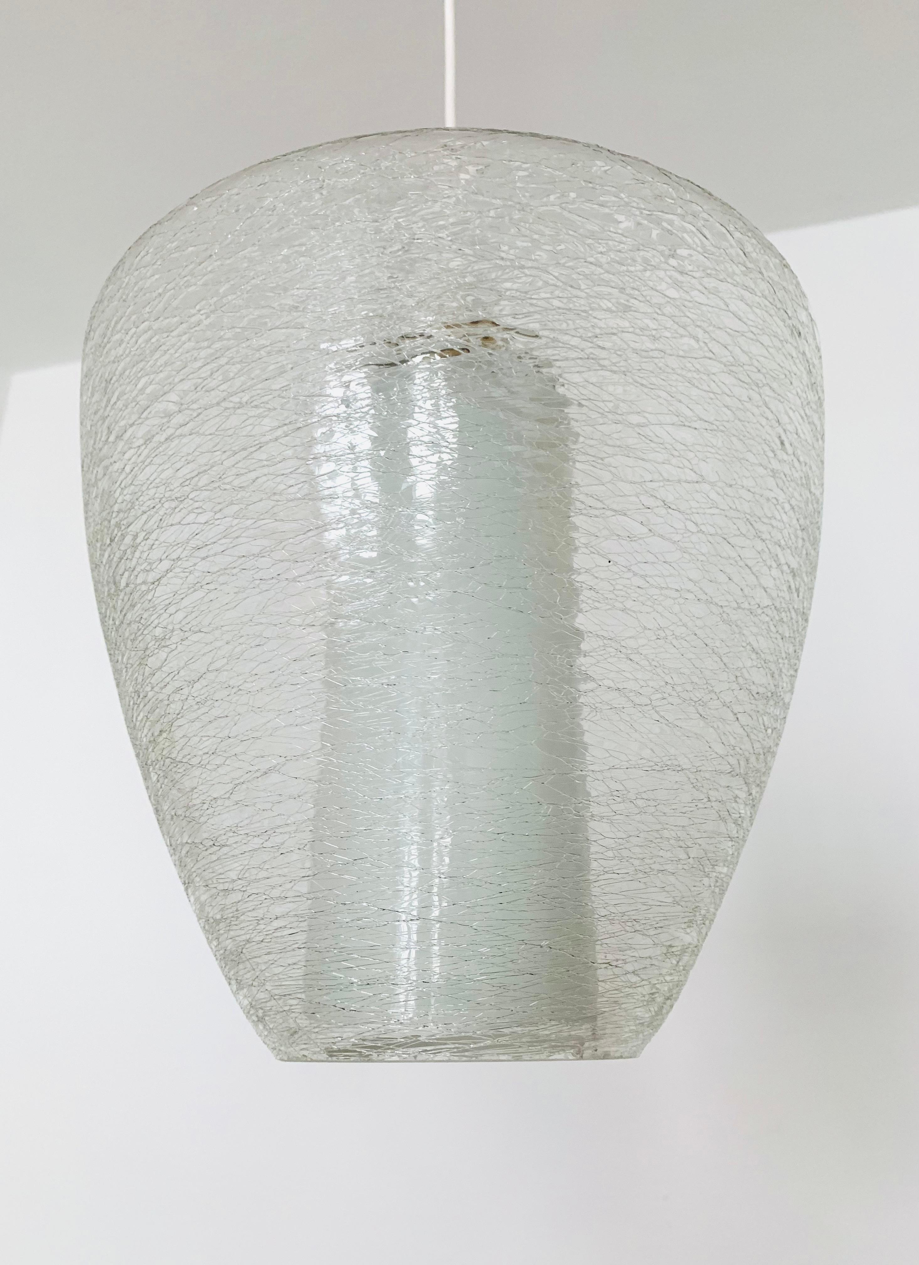 German Glass pendant lamp by Doria