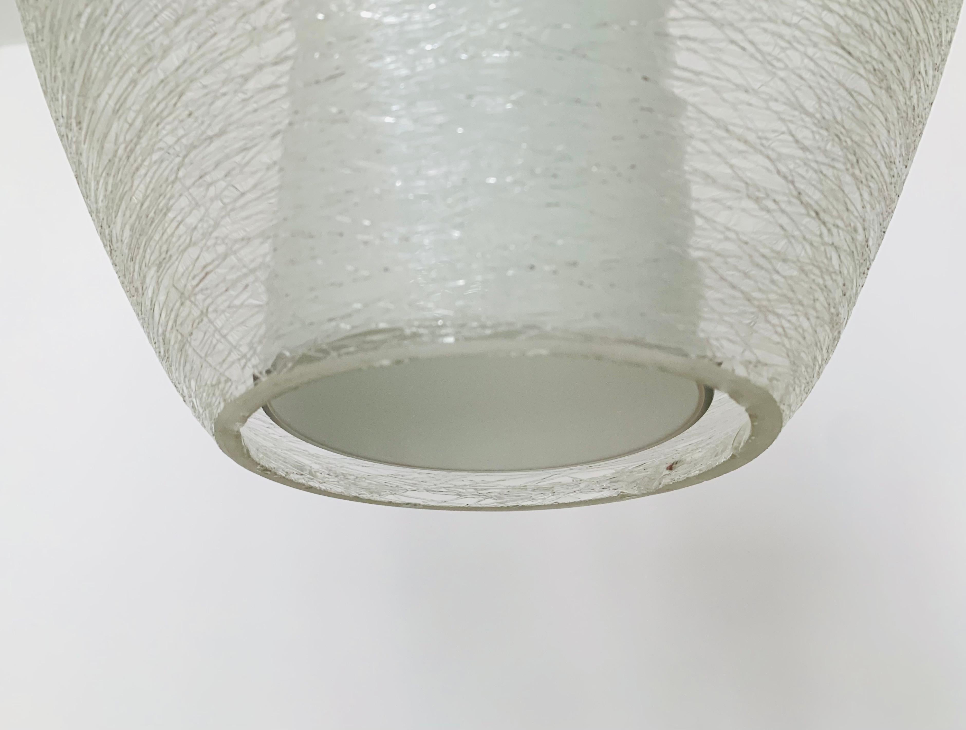 Metal Glass pendant lamp by Doria