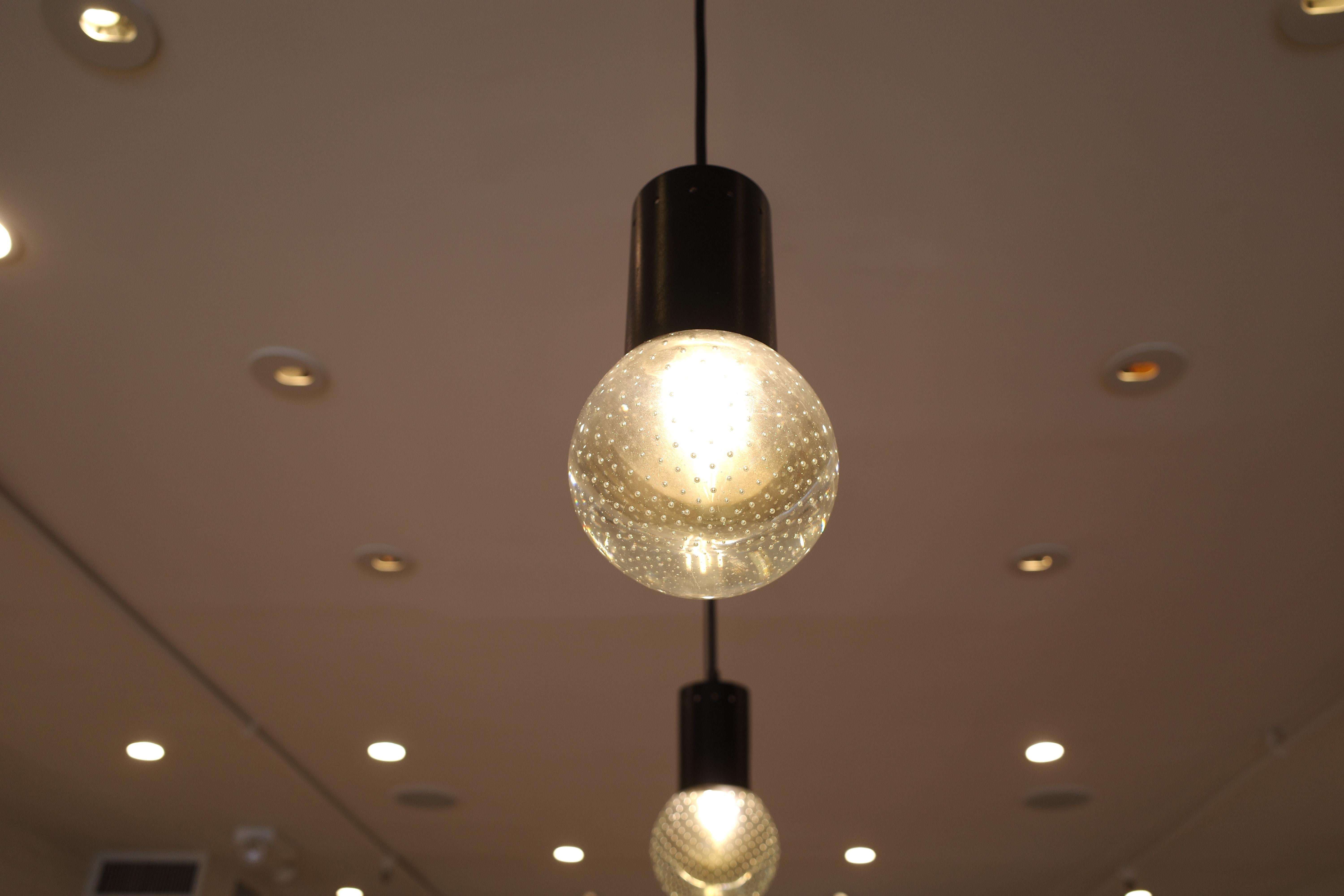 Mid-Century Modern Lampe à suspension en verre par Gino Sarfatti pour Arteluce en vente