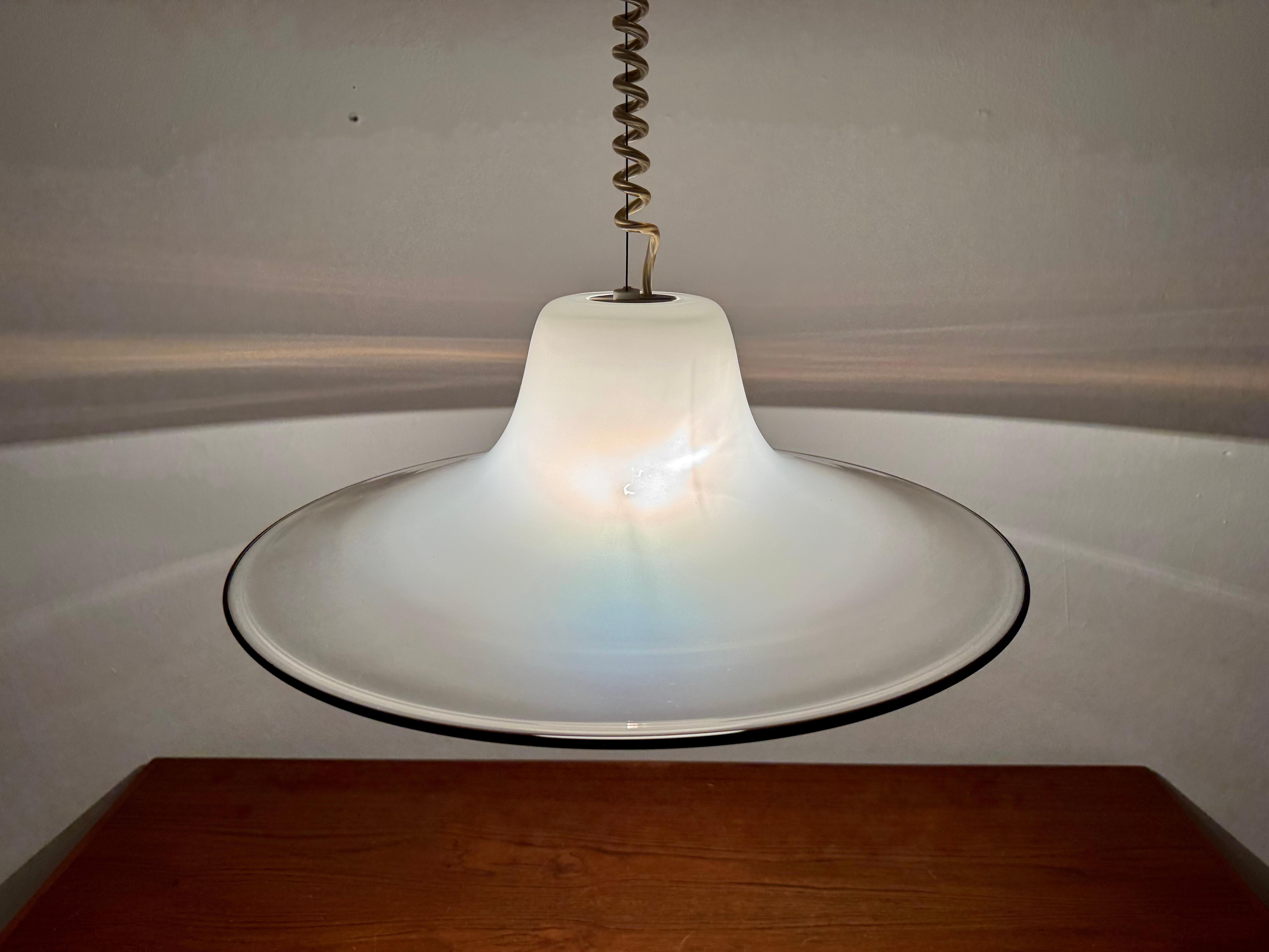 Hängeleuchte aus Glasglas von Giusto Toso für Leucos im Angebot 6
