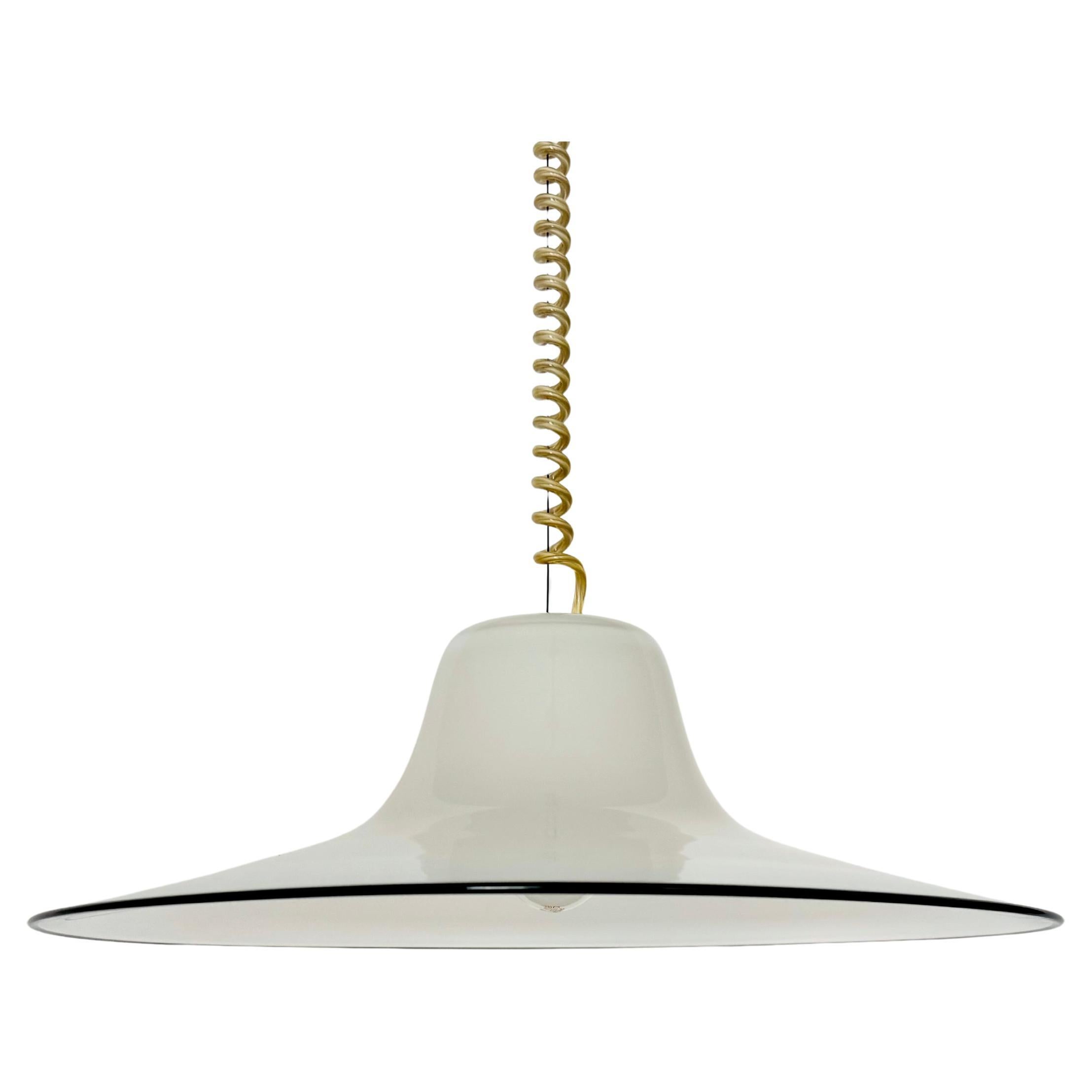 Glass Pendant Lamp by Giusto Toso for Leucos