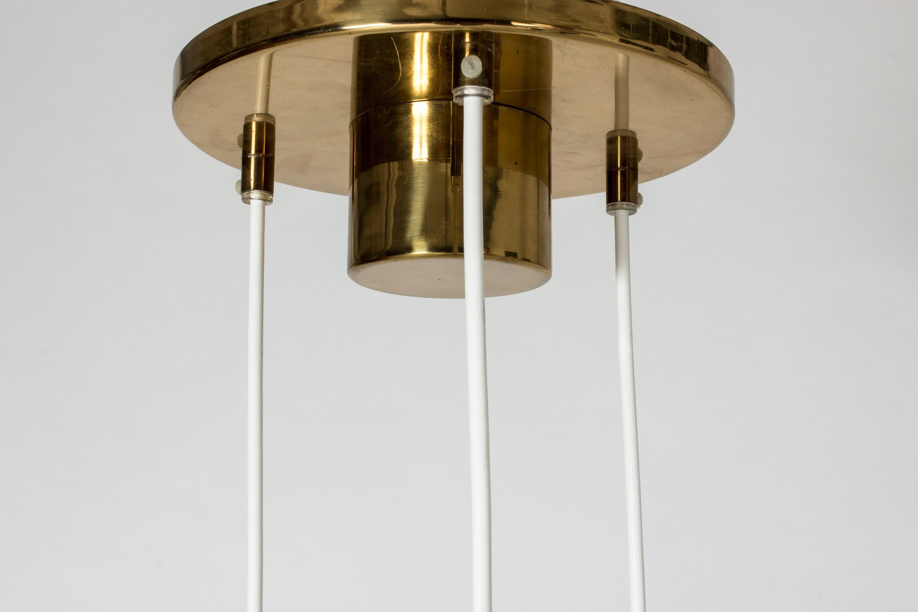 Brass Glass Pendant Lamp by Hans-Agne Jakobsson For Sale