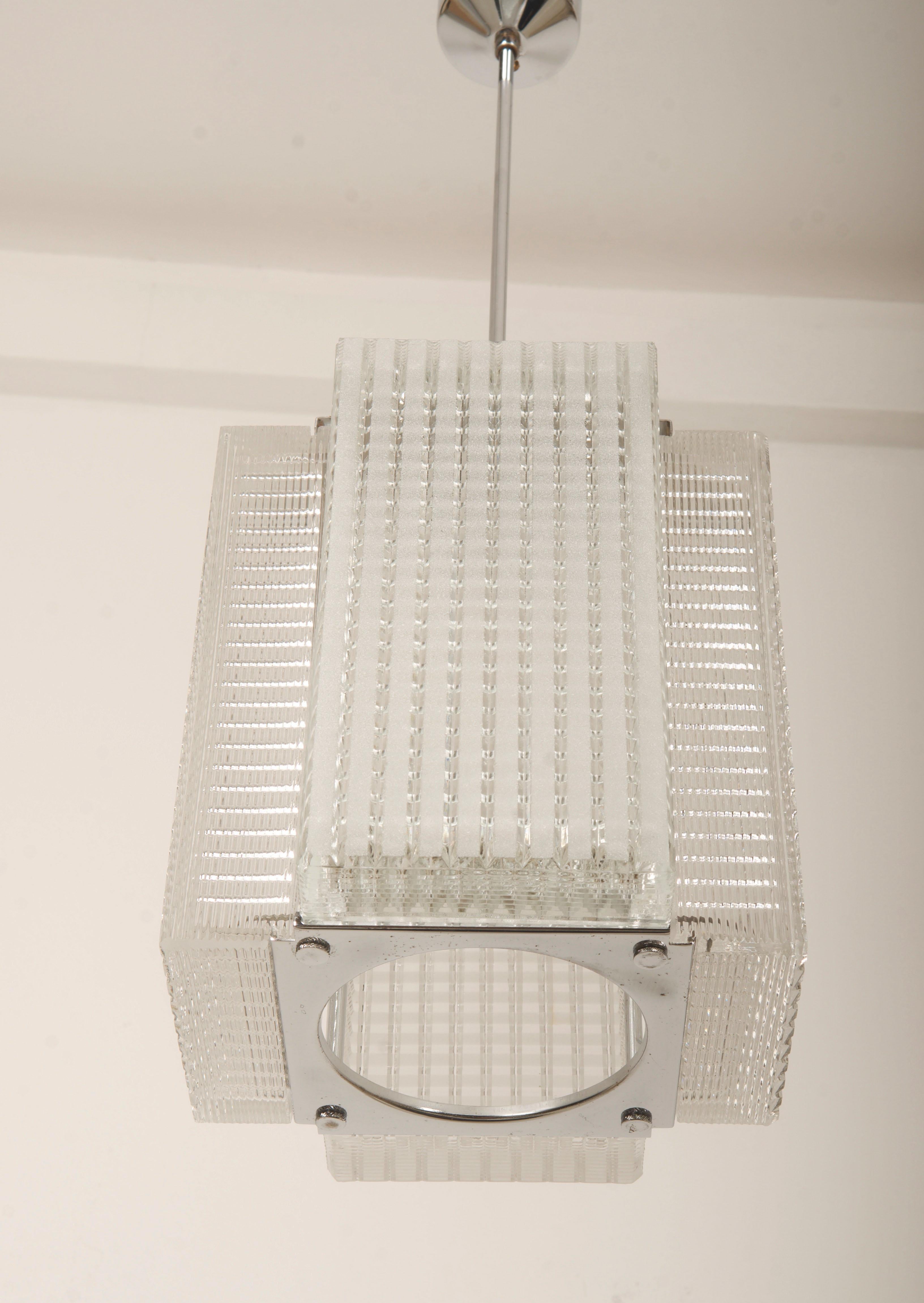 Lámpara colgante de cristal by Napako Checo en venta