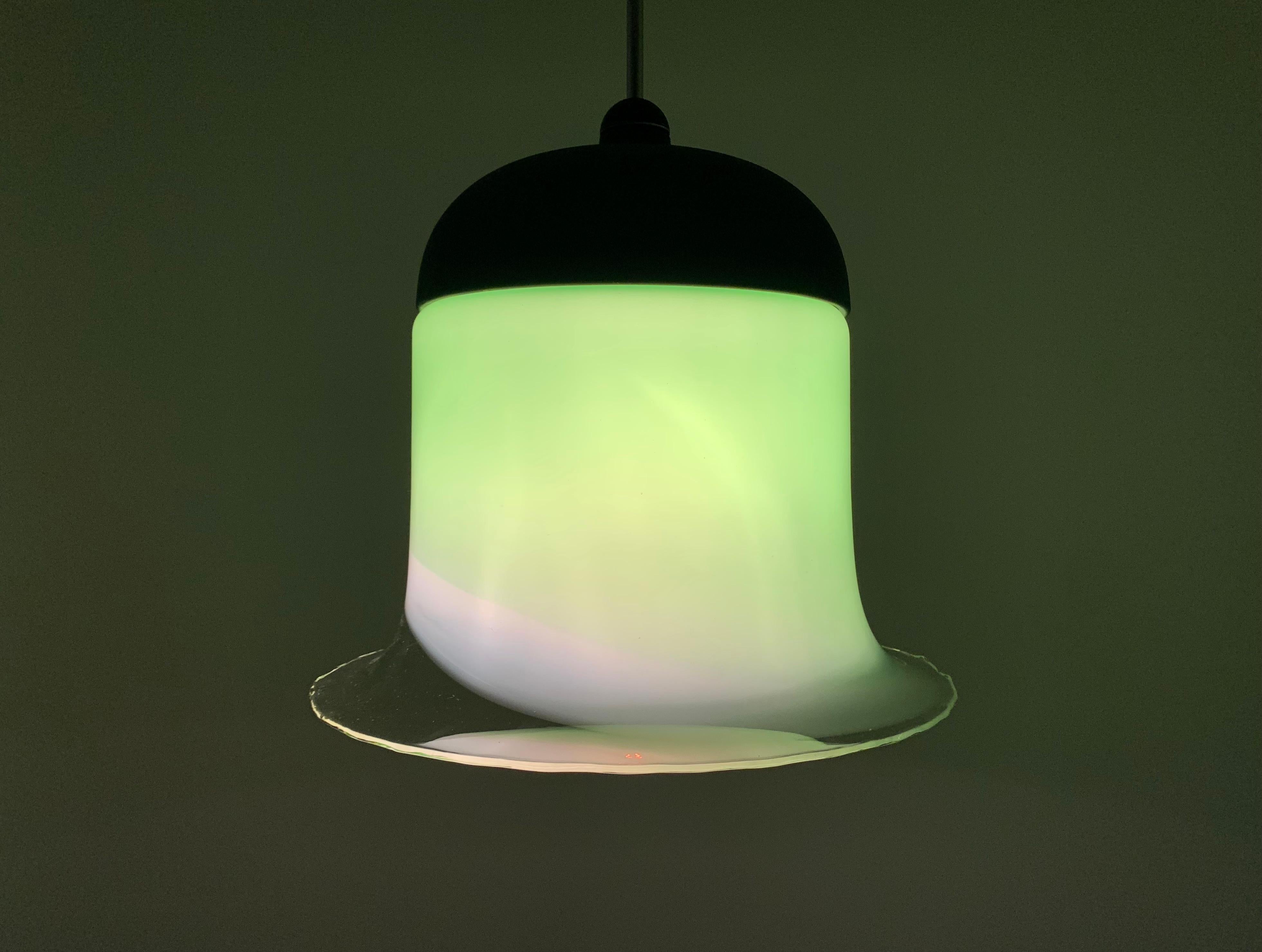 Glass Pendant Lamp by Peill and Putzler For Sale 3