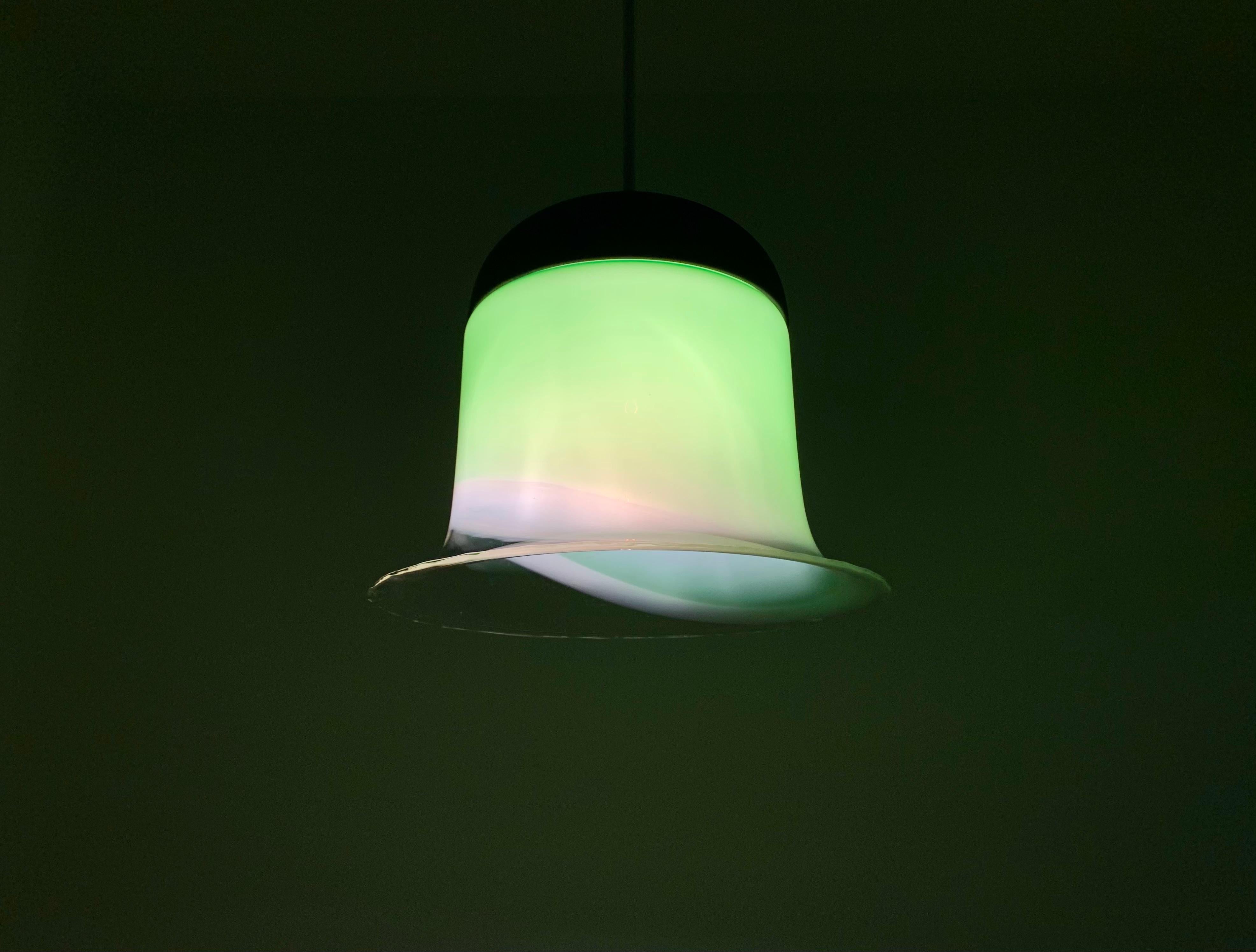 Glass Pendant Lamp by Peill and Putzler For Sale 4