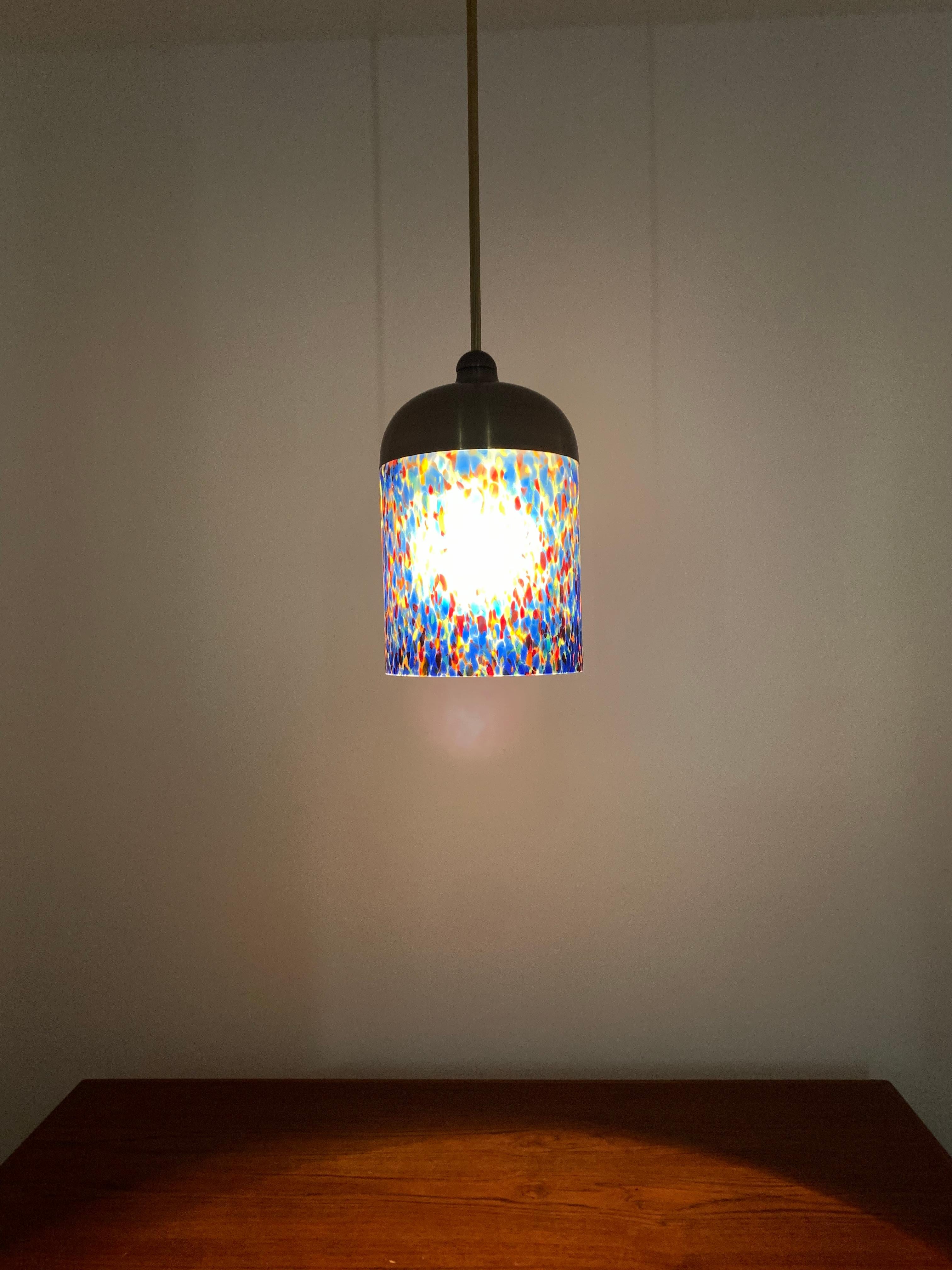 Glass Pendant Lamp by Peill and Putzler For Sale 6