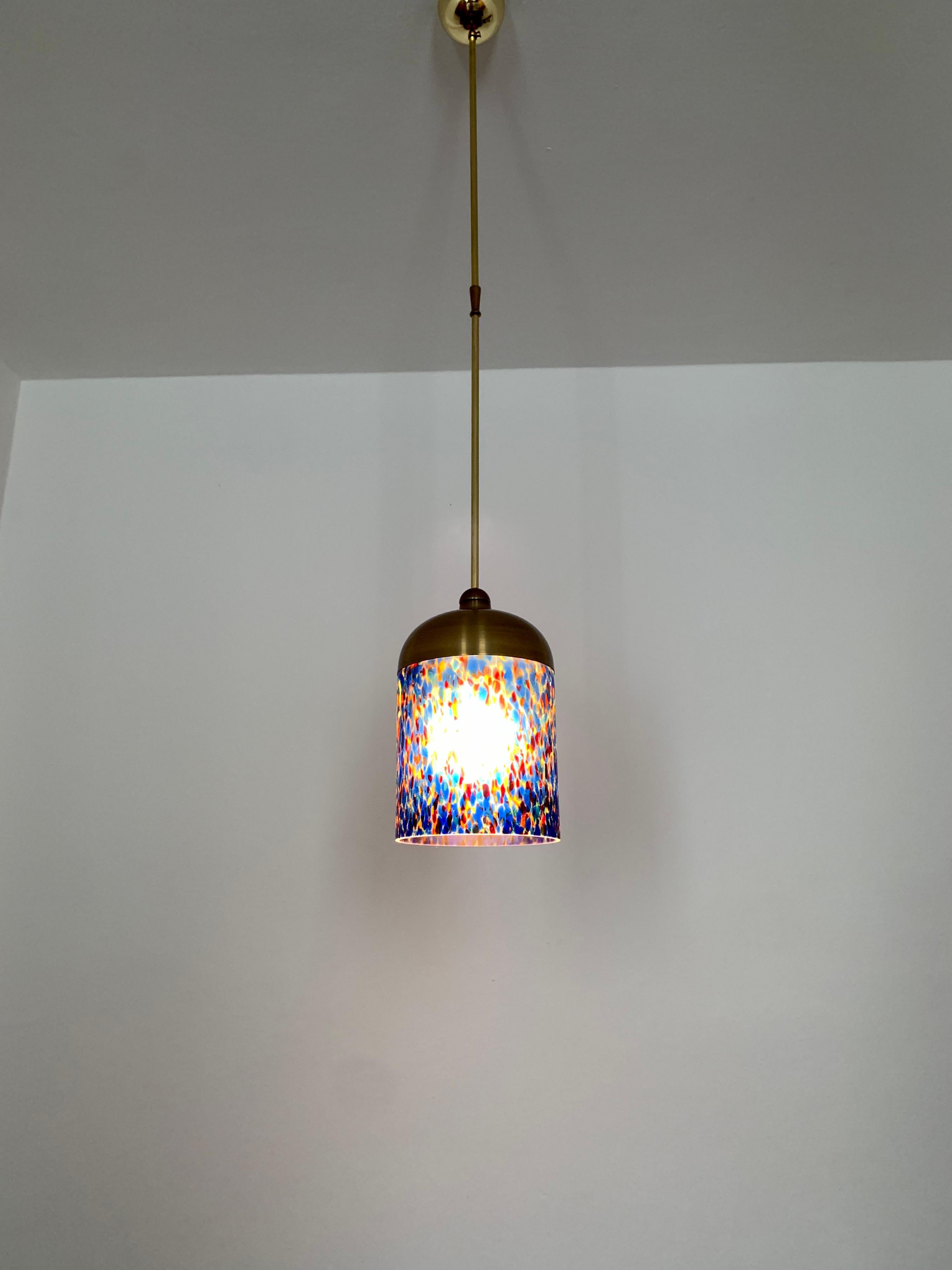 Glass Pendant Lamp by Peill and Putzler For Sale 11