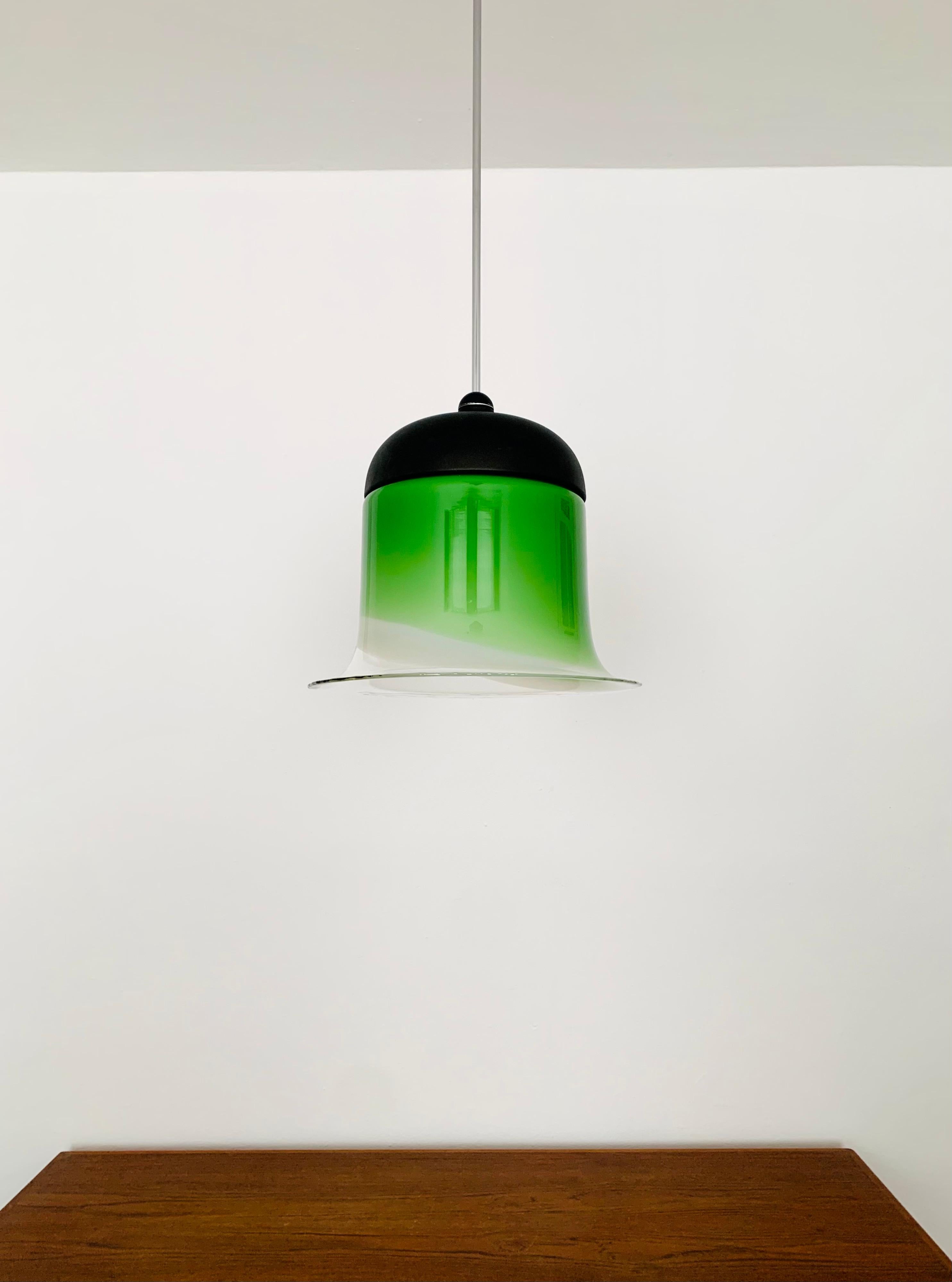 Mid-Century Modern Glass Pendant Lamp by Peill and Putzler For Sale