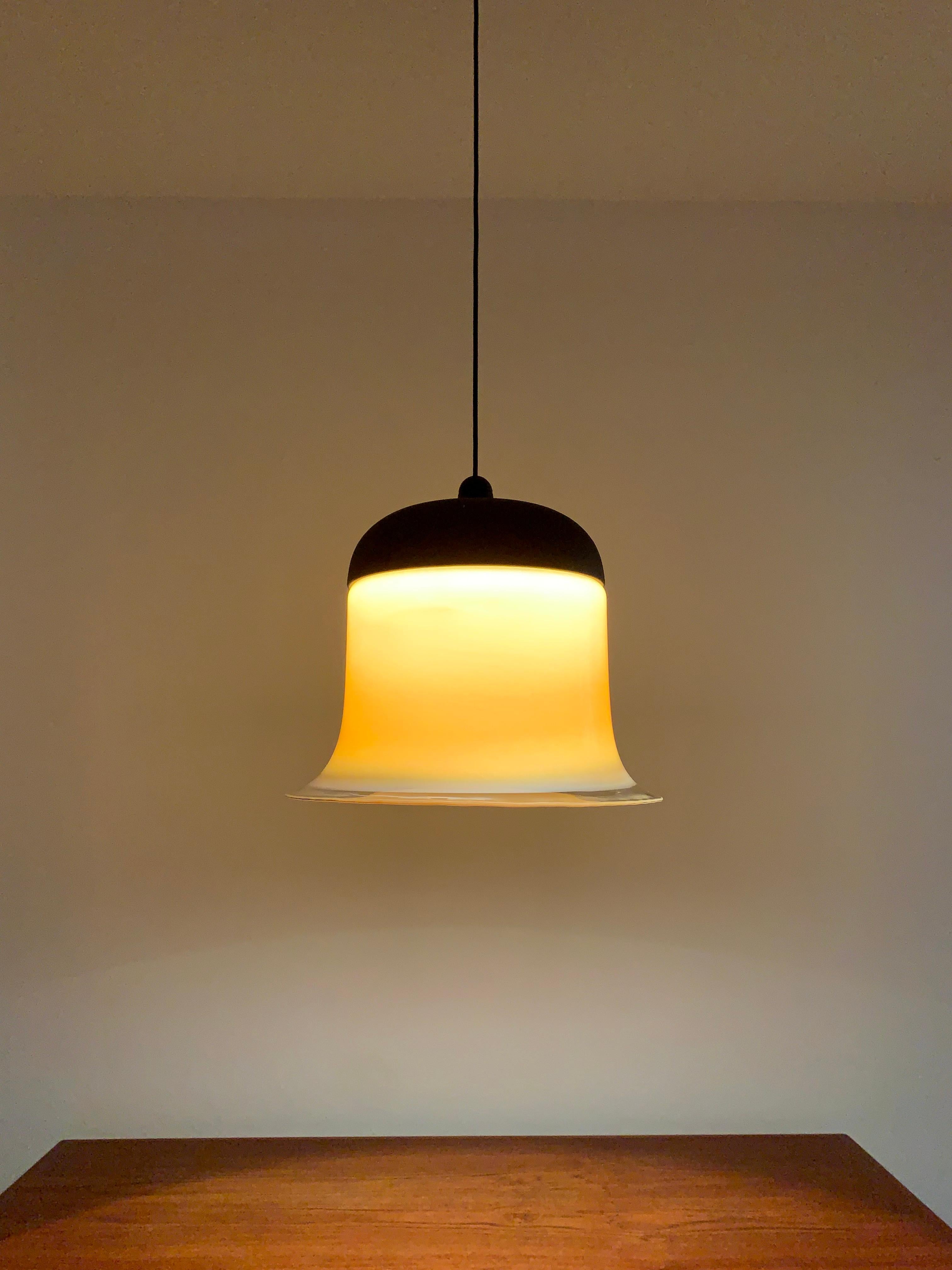 Lámpara colgante de cristal de Peill & Putzler Metal en venta